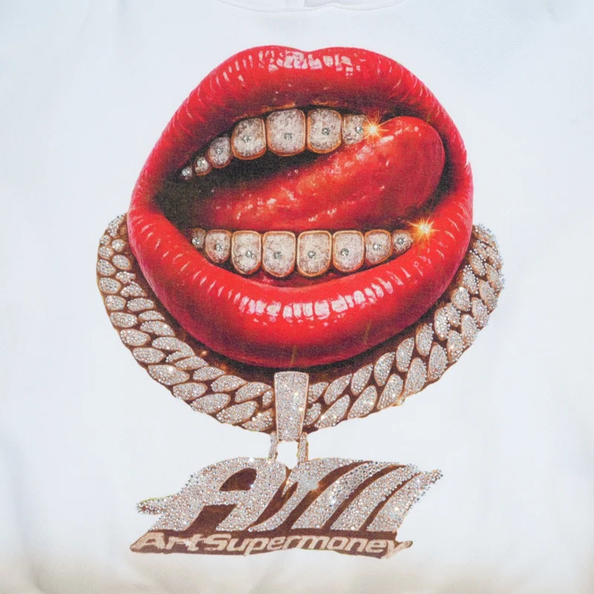 ARTSUPERMONEY Felpa ArtSuperMoney Hoody Grillz HC102 1 Bianco HC102 1