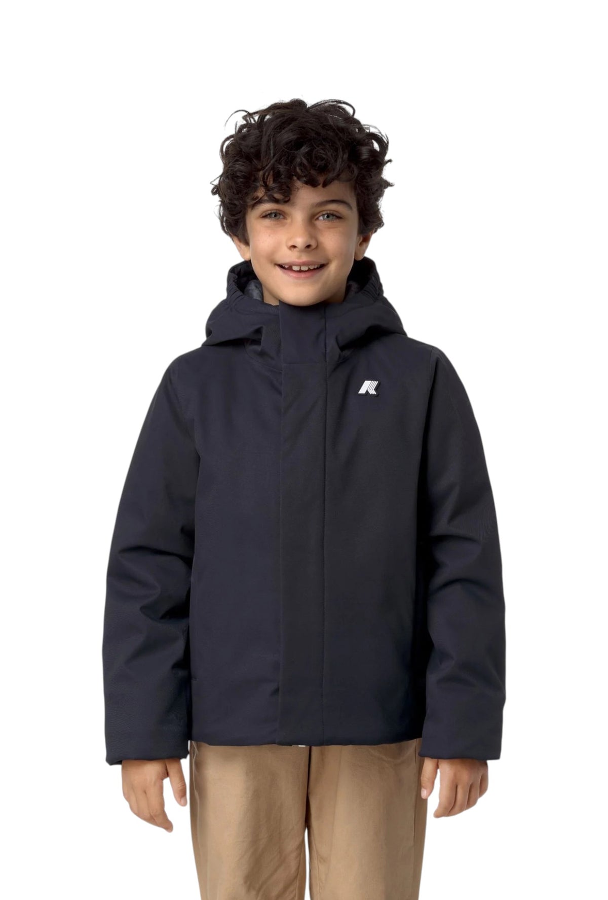 K-WAY Giubbino K-Way bambino K1128FW AL9 4 6 8A Jacko Twill Marmotta Blu K1128FW AL9468Y