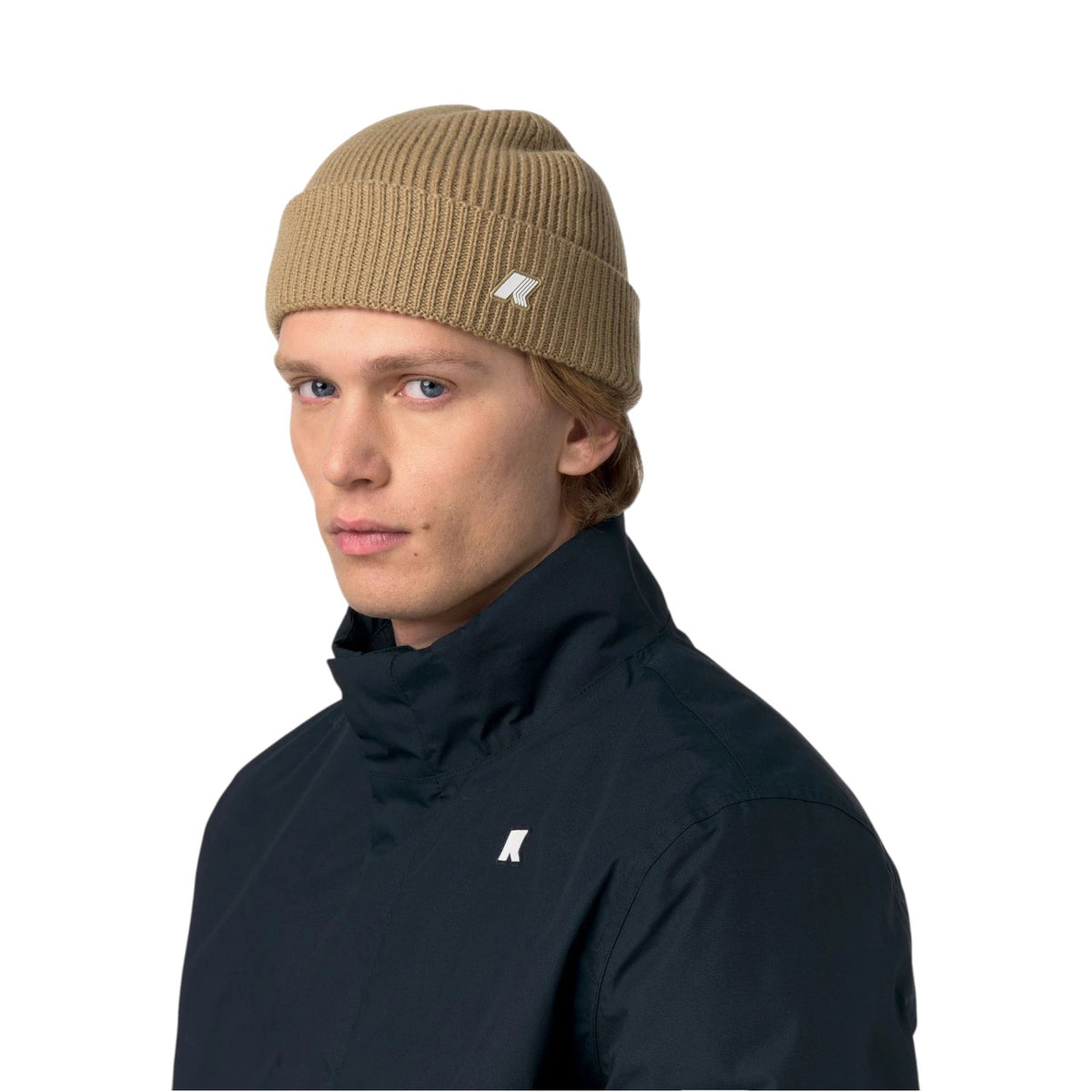 K-WAY Cappello K-Way uomo K2132HW 677 Brice Cardigan Stitch Wool Beige K2132HW 677