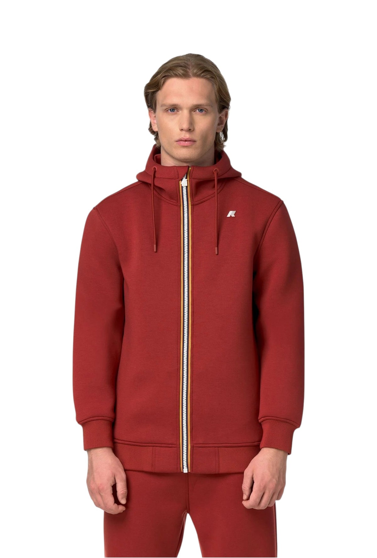 K-WAY Felpa K-Way uomo K2141DW XKQ Rainer Spacer Rosso K2141DW XKQ