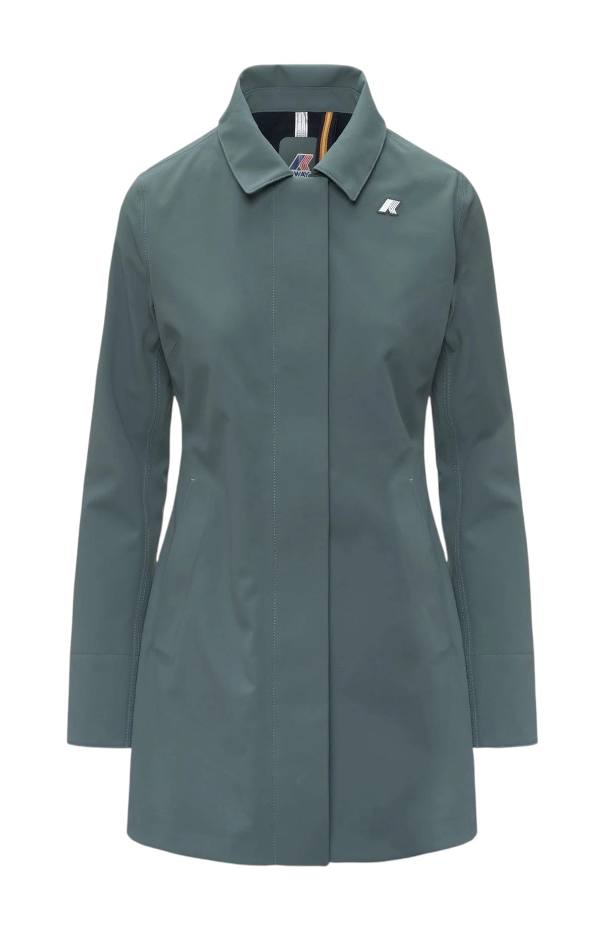 K-WAY Giubbino K-Way donna K2148BW D0M Mathy Bonded Verde Salvia Blu K2148BW D0M