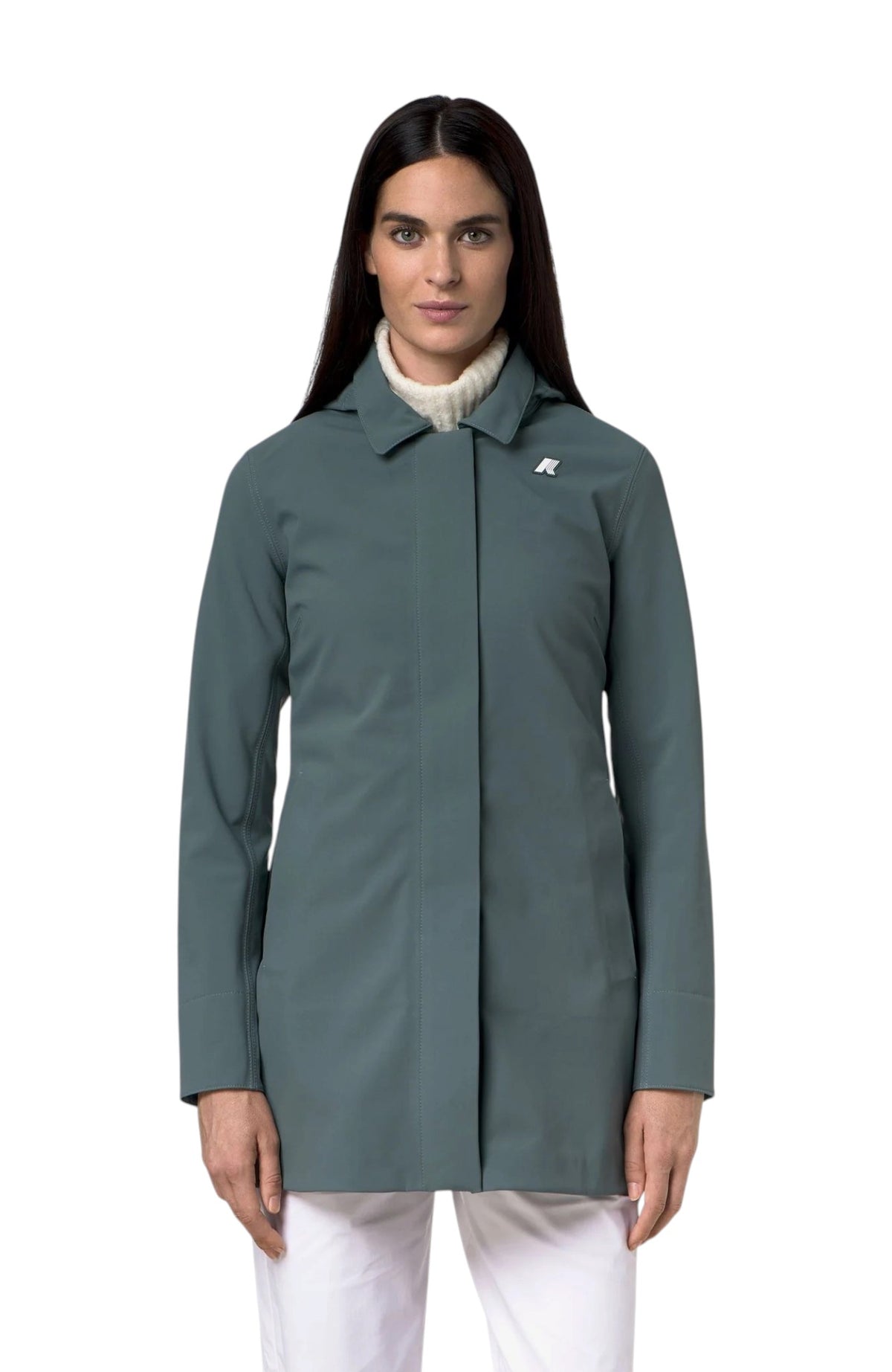 K-WAY Giubbino K-Way donna K2148BW D0M Mathy Bonded Verde Salvia Blu K2148BW D0M