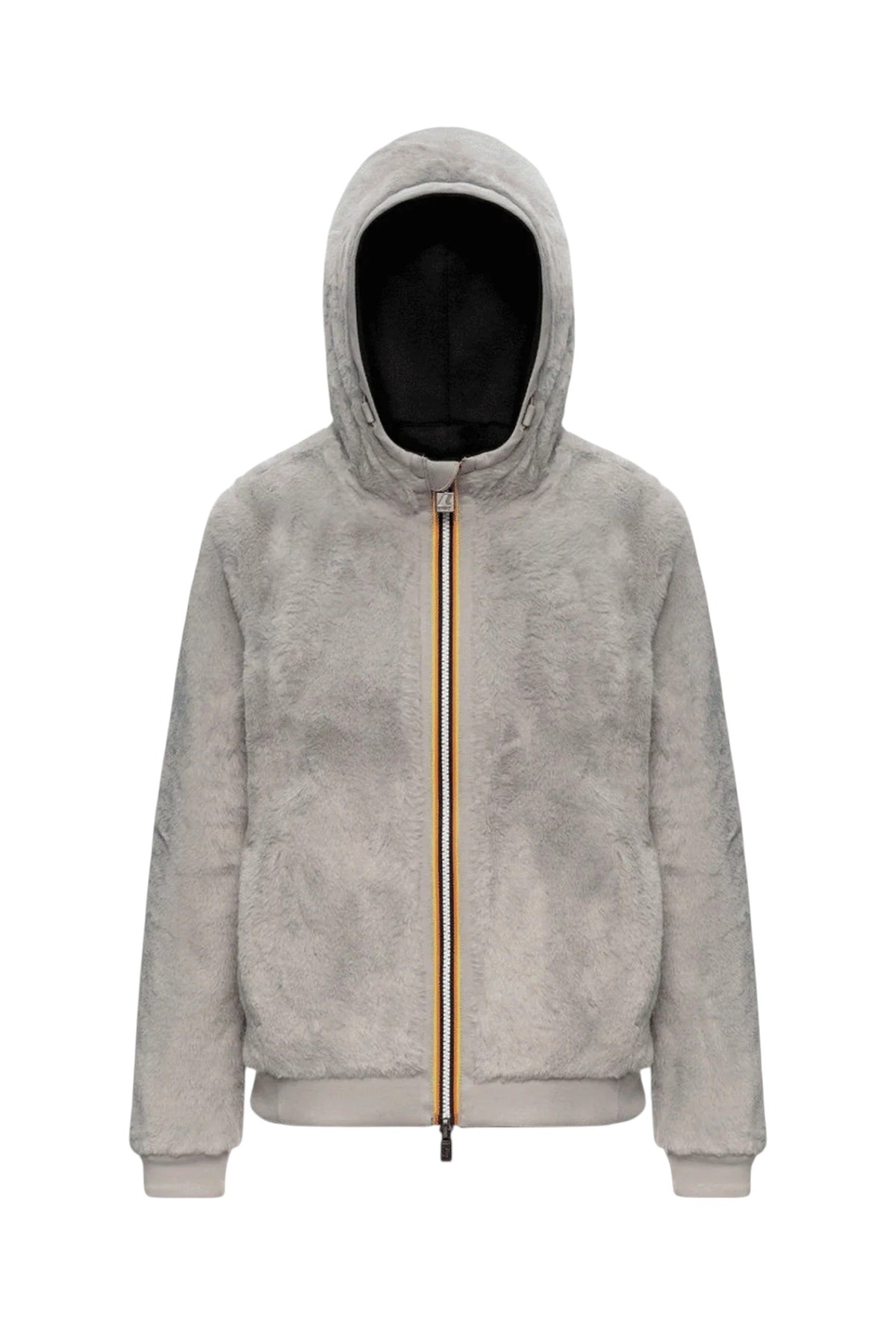 K-WAY Giubbino K-Way donna K31452W DBT Deva Light Spacer Fur Double Nero Pelliccia Grigia K31452W DBT