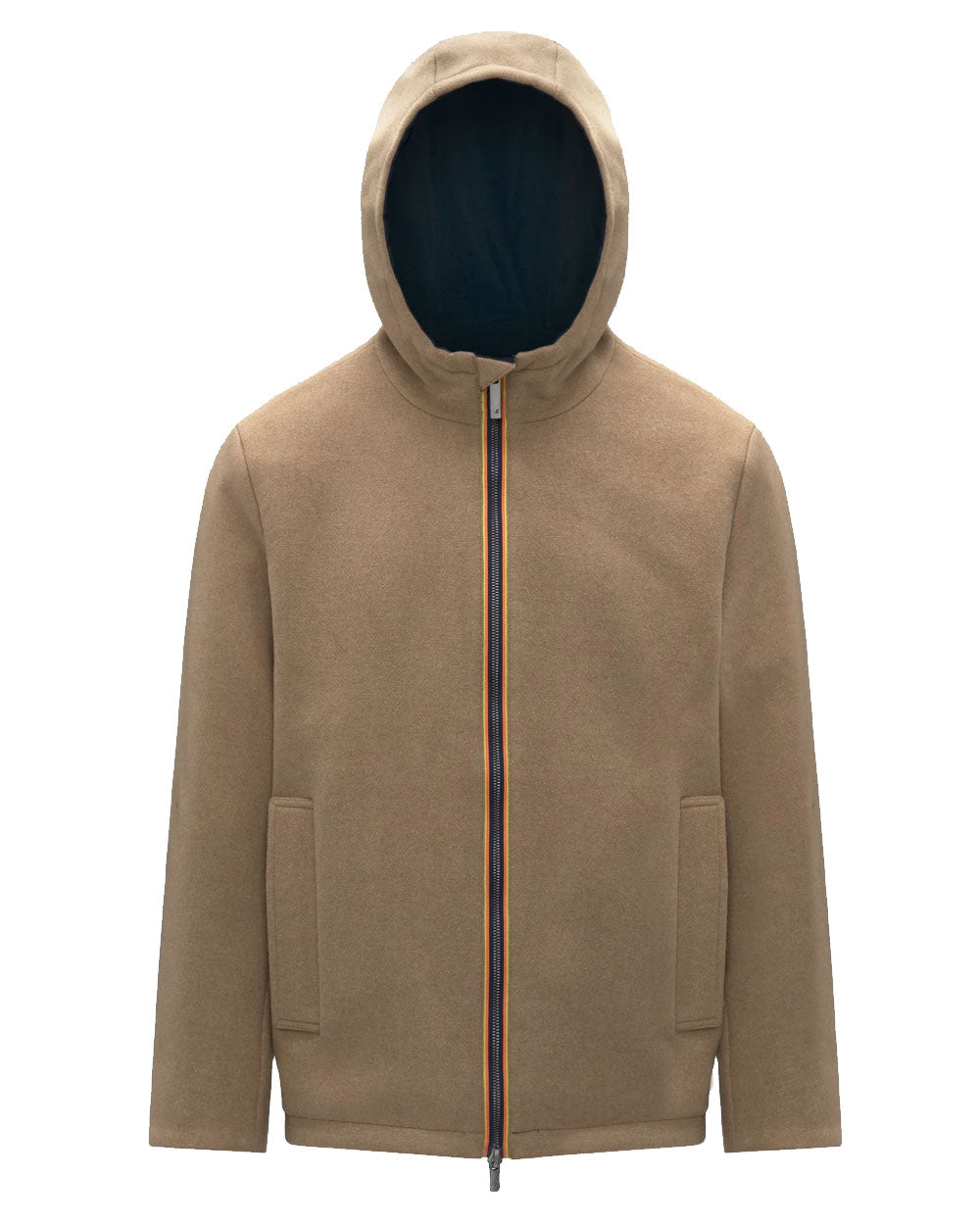 K-WAY Giubbino K-Way uomo K4141PW Claudel Wool Bonded Double beige blu<BR/> K4141PW DB6