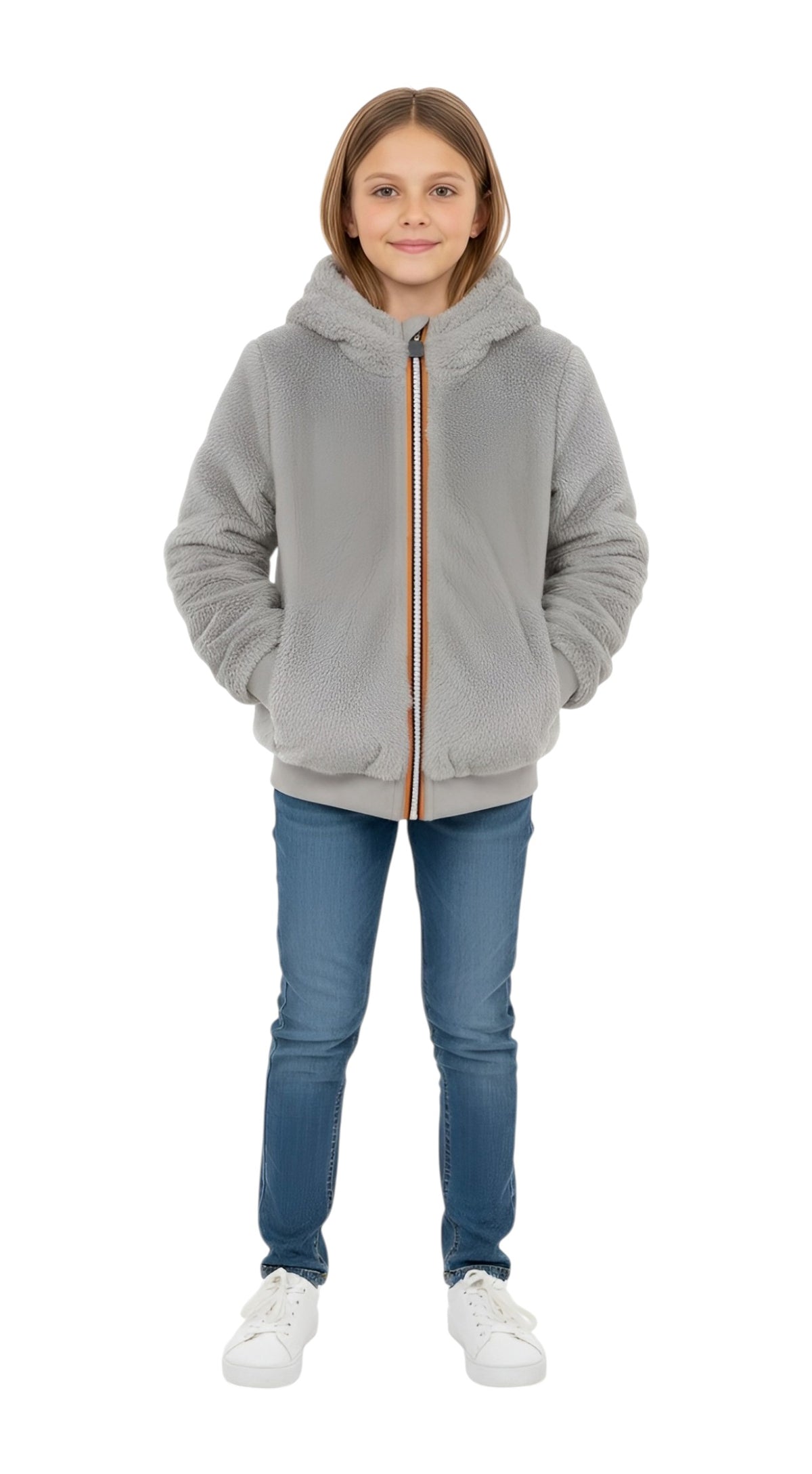 K-WAY Giubbino K-Way bambina K5134NW DAI Deva Light Spacer Double Rosa Grigio K5134NW DAI