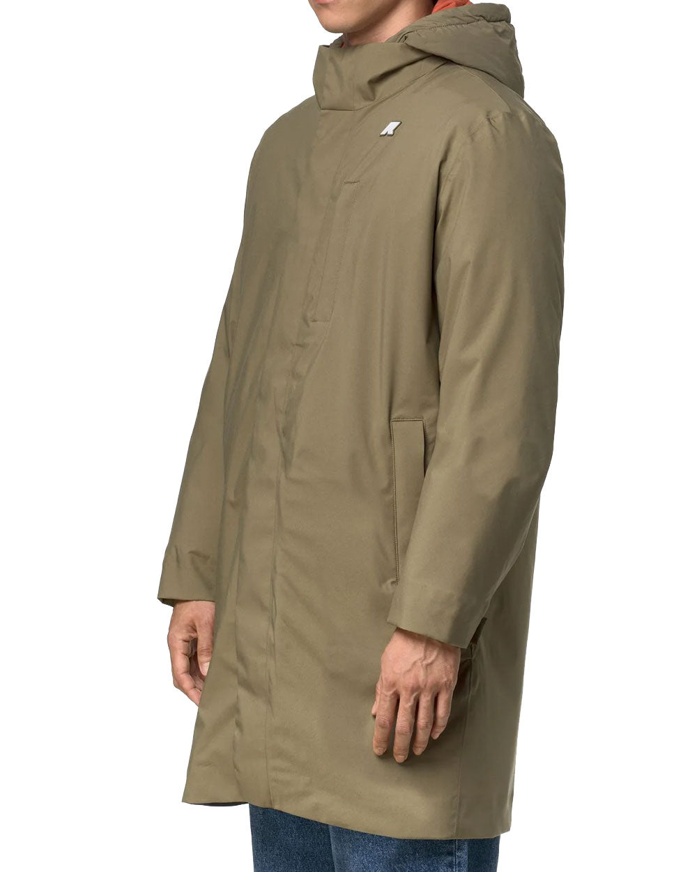 K-WAY Giubbino K-Way uomo K5134RW Duke 3In1 verde arancio<BR/> K5134RW D0E