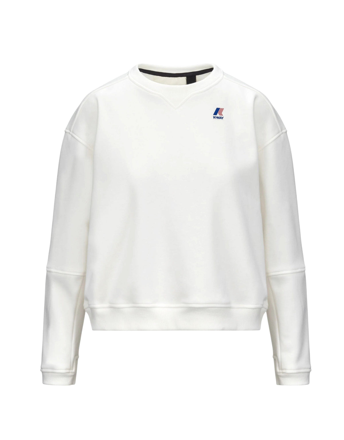 K-WAY Felpa K-Way donna K6127MW 490 Noella Brushed Pc Bianco K6127MW 490