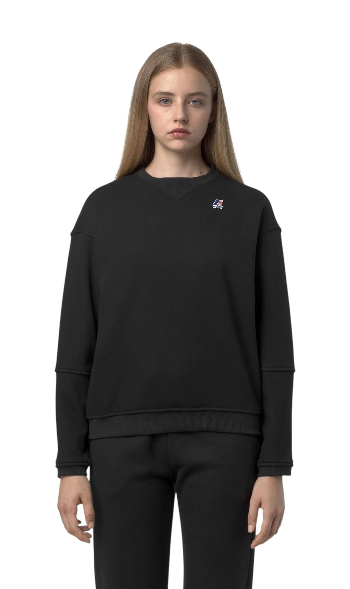 K-WAY Felpa K-Way donna K6127MW USY Noella Brushed Pc Nero K6127MW USY