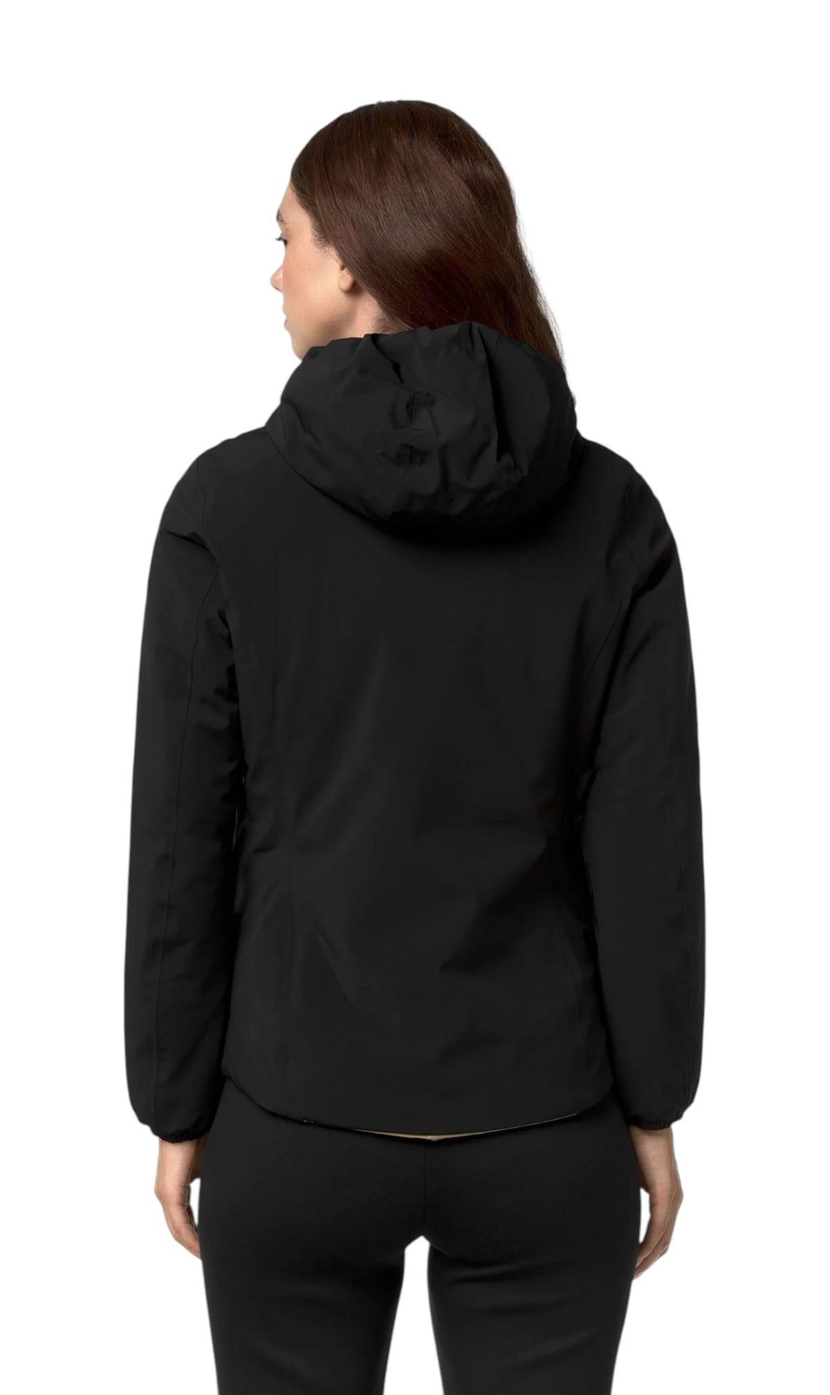 K-WAY Giubbino K-Way donna K6128TW DBN Lily St Warm Double Nero Beige K6128TW DBN
