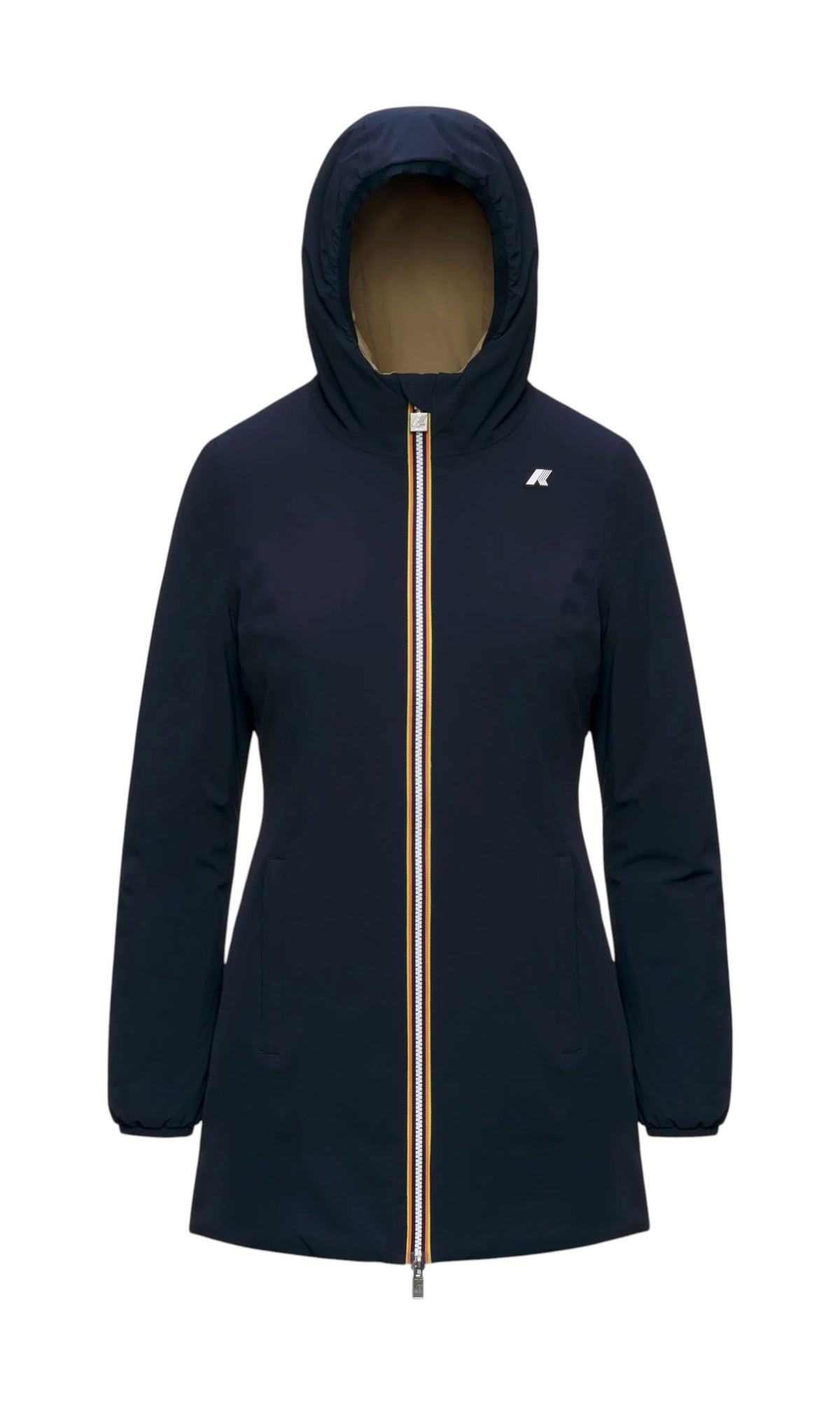 K-WAY Parka K-Way donna K6128UW D0V Denise St Warm Double Blu Beige K6128UW D0V