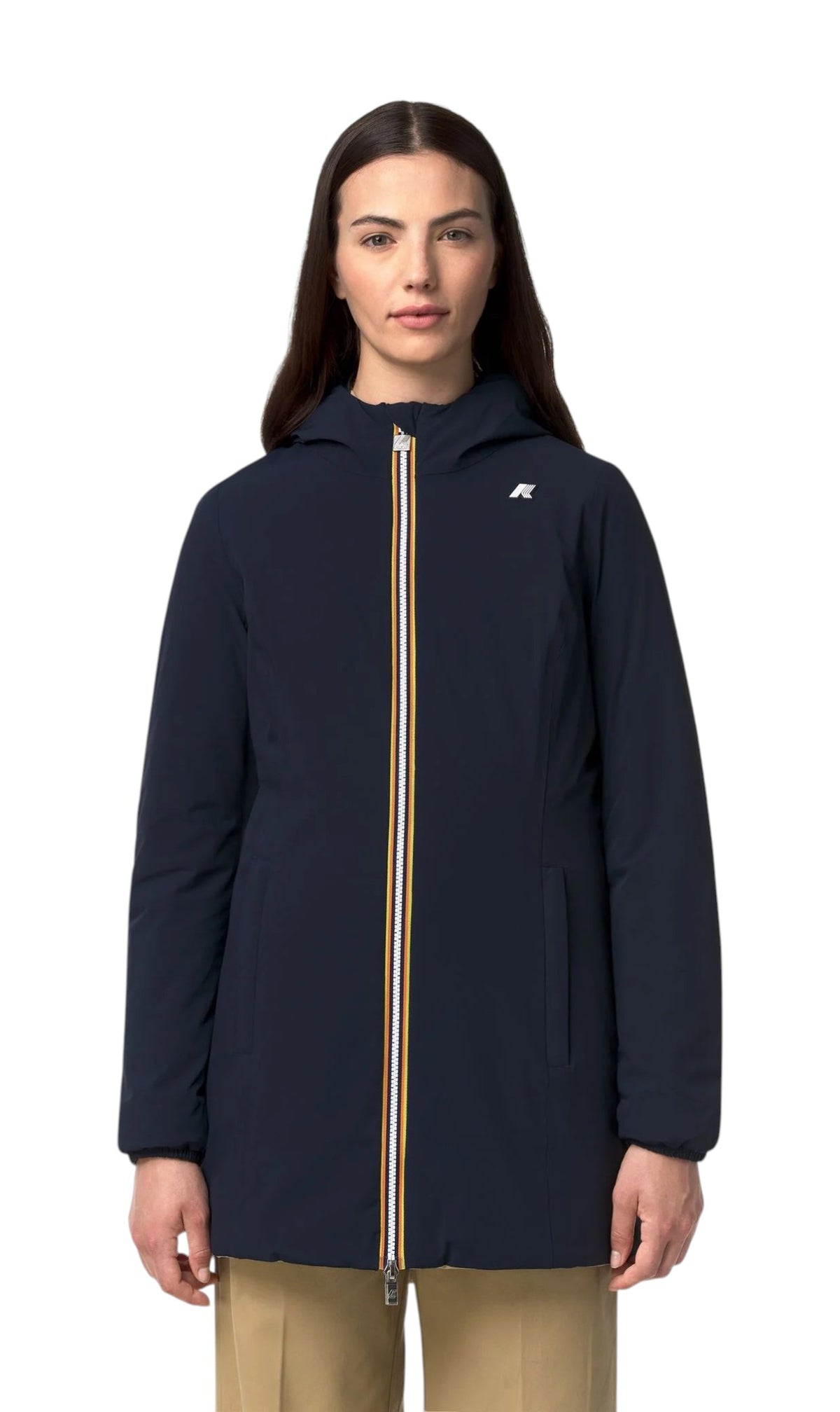 K-WAY Parka K-Way donna K6128UW D0V Denise St Warm Double Blu Beige K6128UW D0V