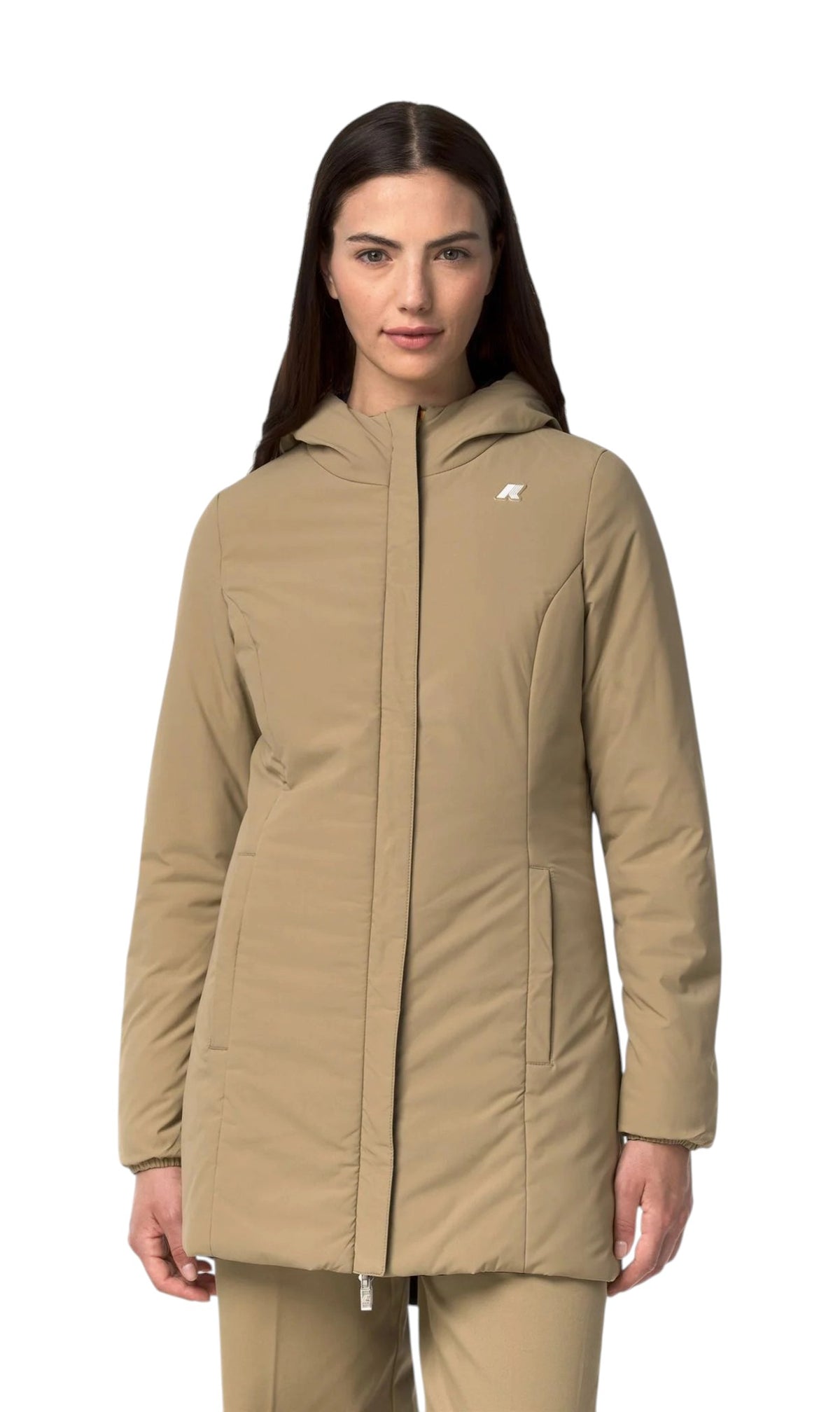 K-WAY Parka K-Way donna K6128UW D0V Denise St Warm Double Blu Beige K6128UW D0V