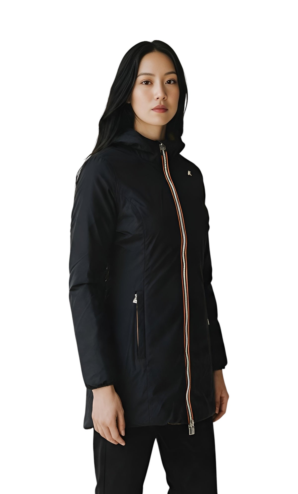 K-WAY Parka K-Way donna K6128UW DBN Denise St Warm Double Nero Beige K6128UW DBN
