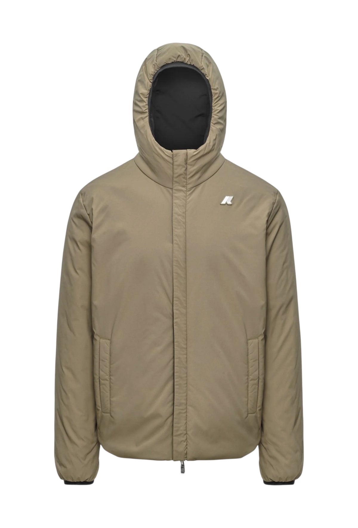 K-WAY Giubbino K-Way uomo K6128WW DBZ Jacob St Warm Double Nero Verde K6128WW DBZ