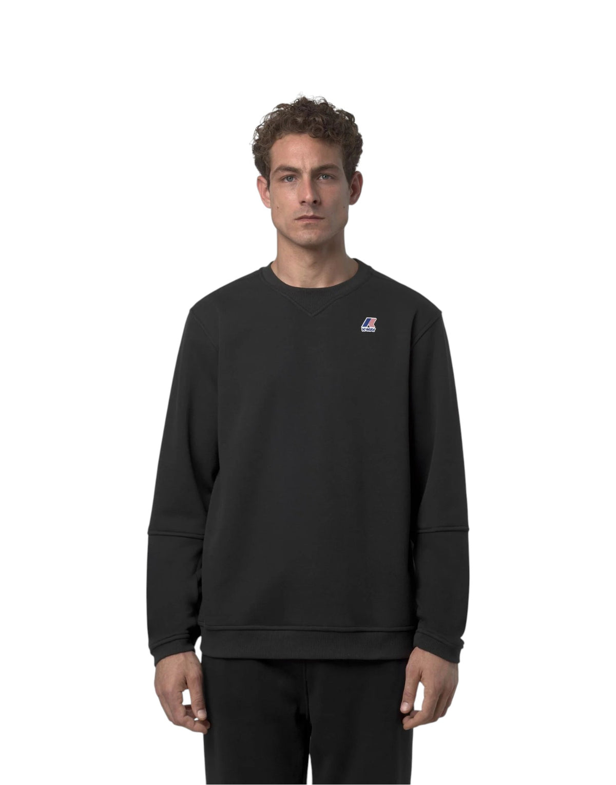 K-WAY Felpa K-Way uomo K6132MW USY Nael Brushed Pc Nero K6132MW USY