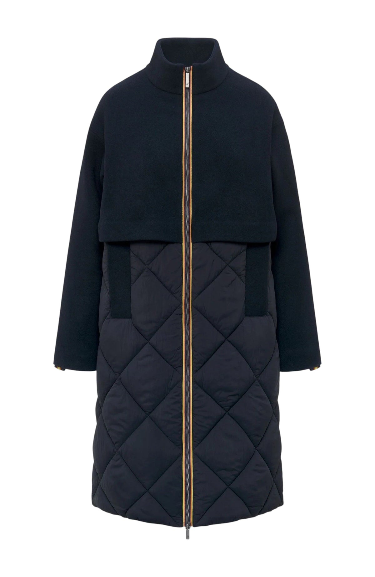 K-WAY Giubbino K-Way donna K6135MW DBA Mindy Wool Nylon Warm Blu K6135MW DBA