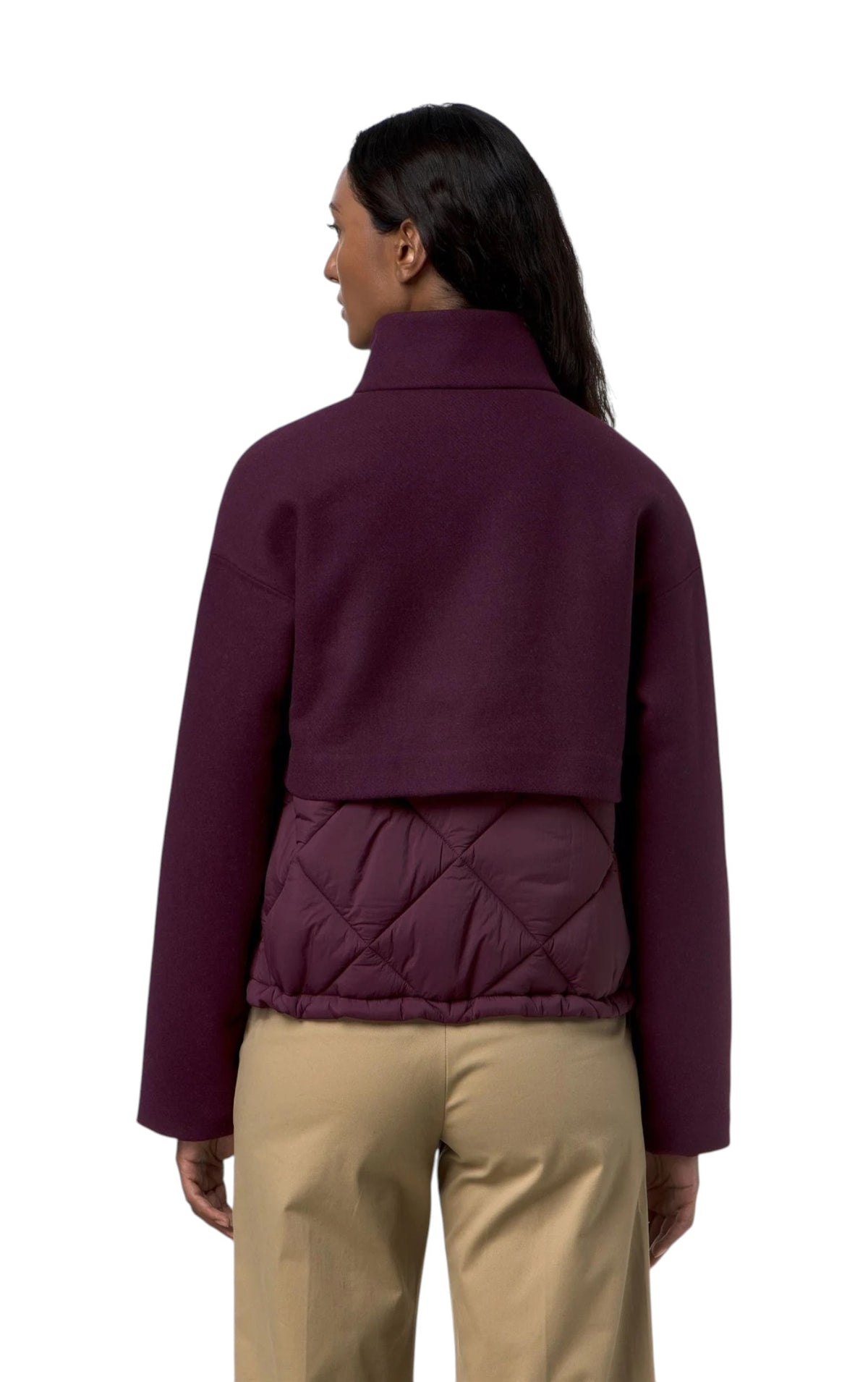 K-WAY Giubbino K-Way donna K6136GW DBB Mandie Wool Nylon Warm Bordeaux K6136GW DBB