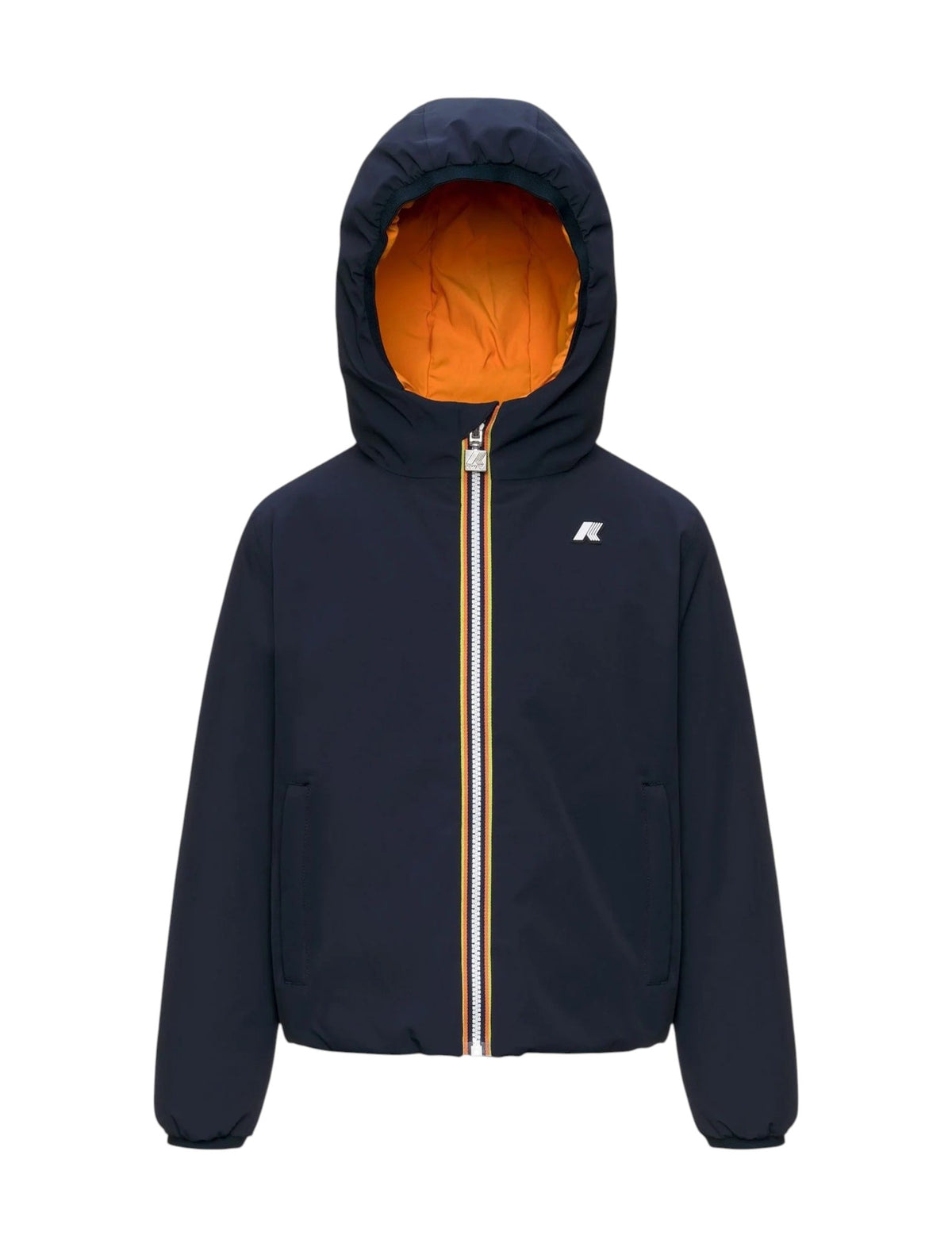K-WAY Giubbino K-Way bambino K71337W DA9 Jack St Warm Double Blu Arancio K71337W DA9