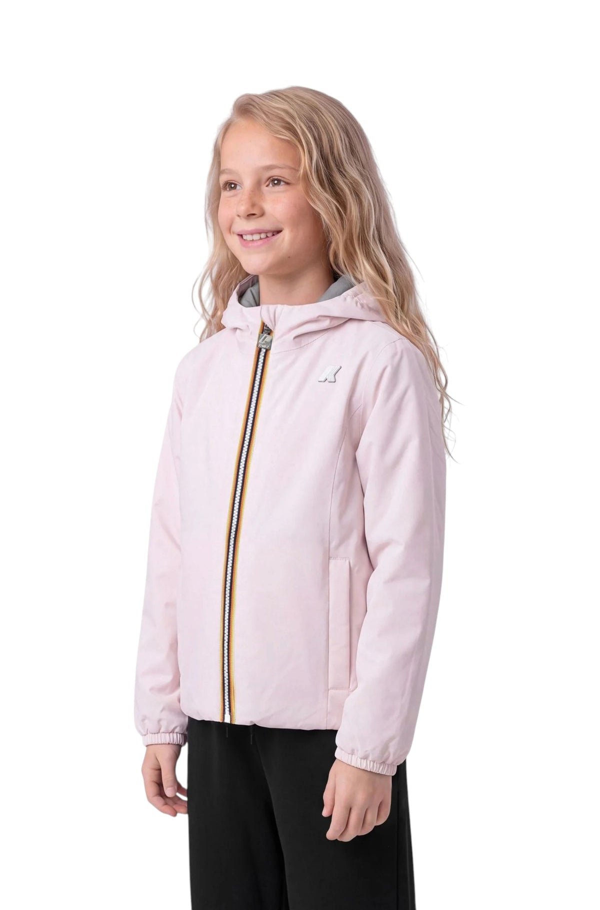 K-WAY Giubbino K-Way bambina K71339W DA4 16 Lily St Warm Doubl Rosa Ghiaccio K71339W DA416