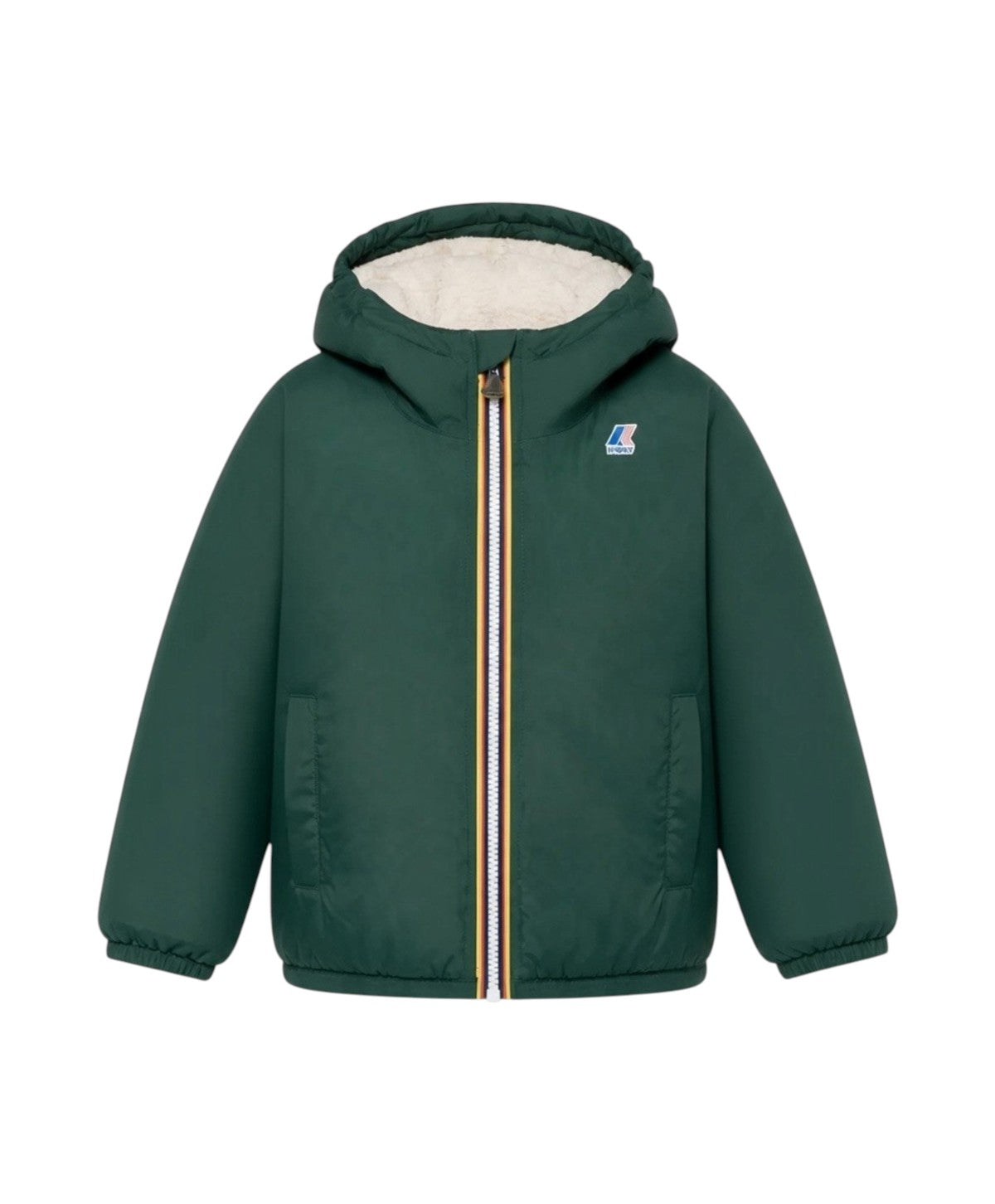 K-WAY Giubbino K-Way bambino K7142TW 228 Le Vrai 4.0 Claude Orsetto Verde K7142TW 228