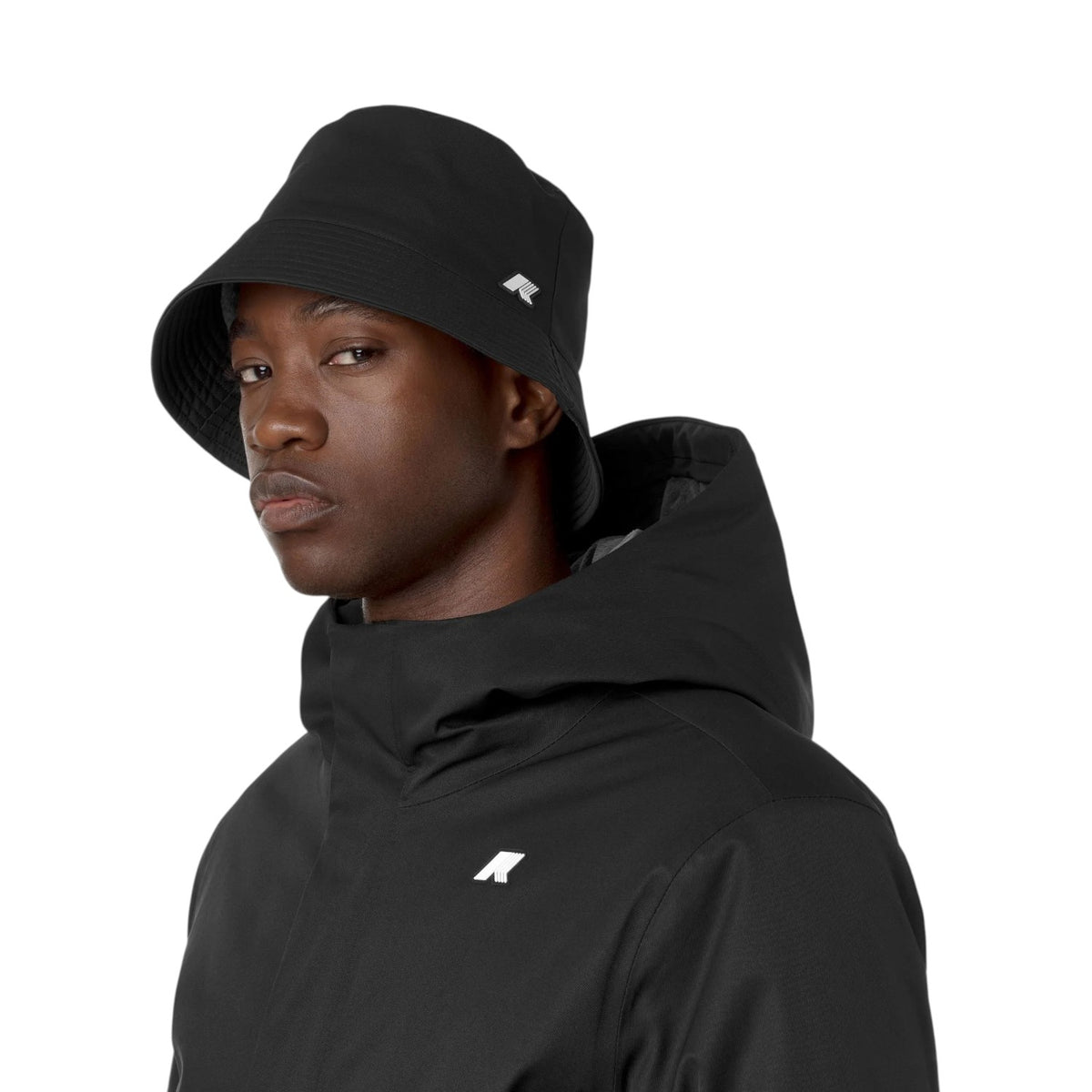 K-WAY Cappello K-Way uomo K8124YW AL8 Pascalle Twill Marmotta Nero Blu K8124YW AL8
