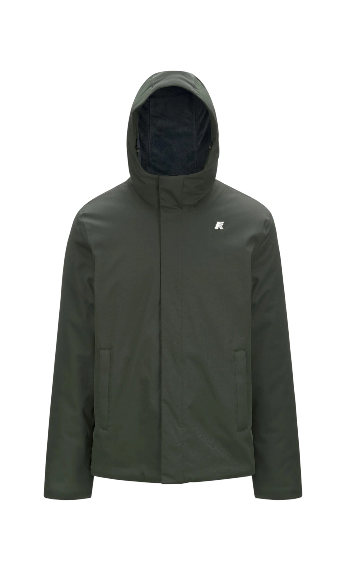 K-WAY Giubbino K-Way uomo K8133DW AL7 Jacko Twill Marmotta Verde Blu K8133DW AL7