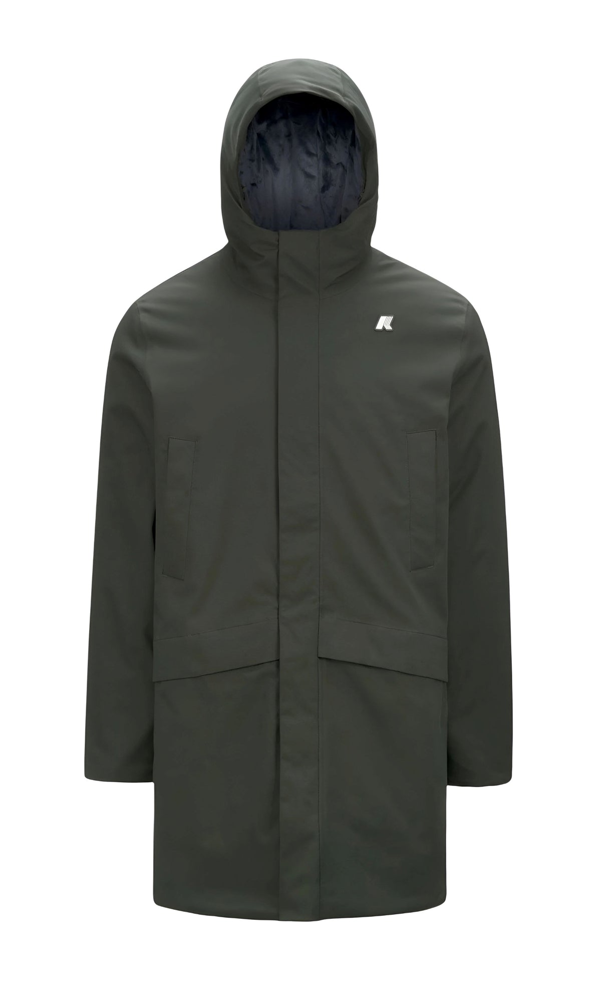 K-WAY Giubbino K-Way uomo K8133FW AL7 Jarno Twill Marmotta Verde Blu K8133FW AL7