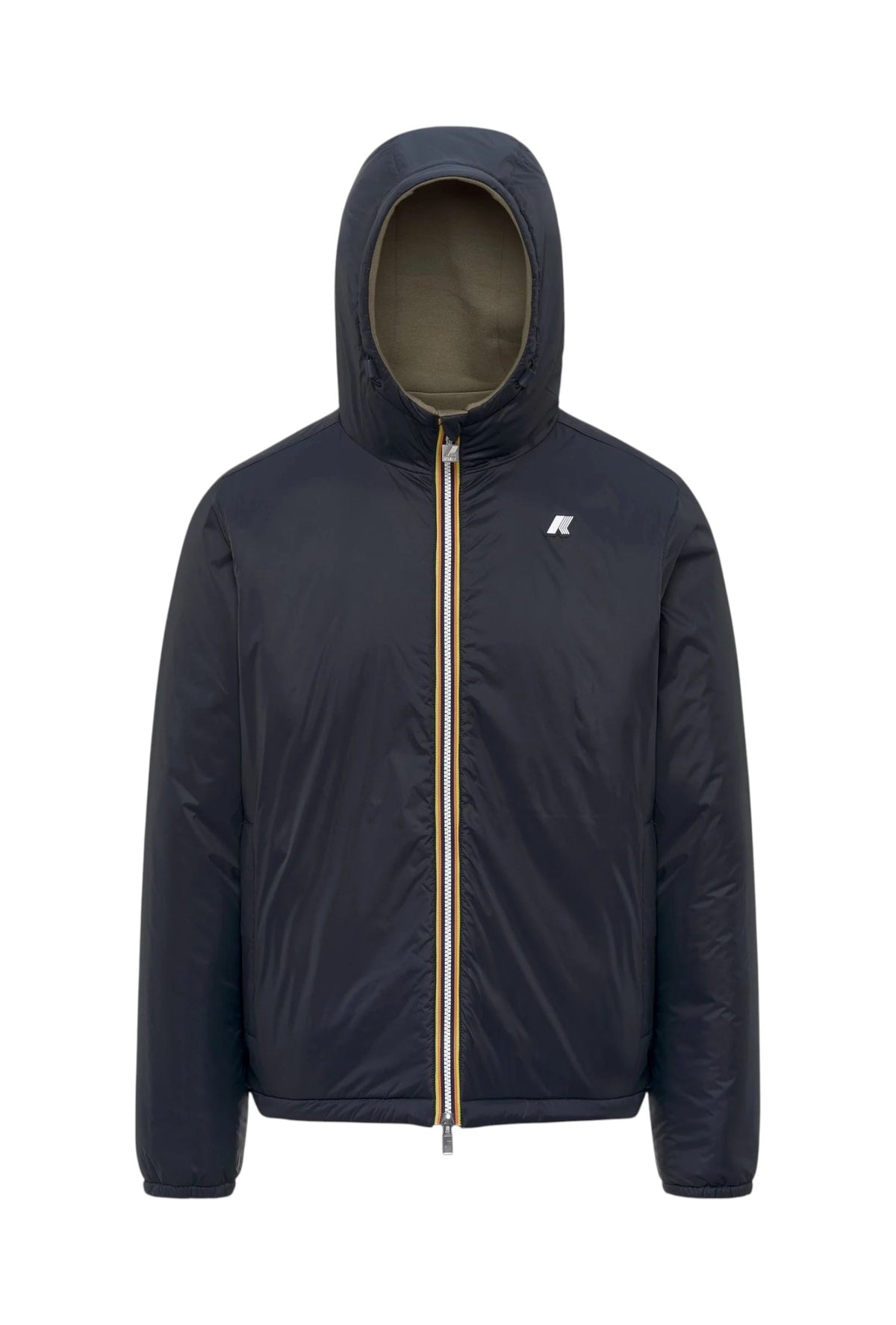K-WAY Giubbino K-Way uomo K8142YW D07 Jack Spacer Nylon Double Verde Blu K8142YW D07