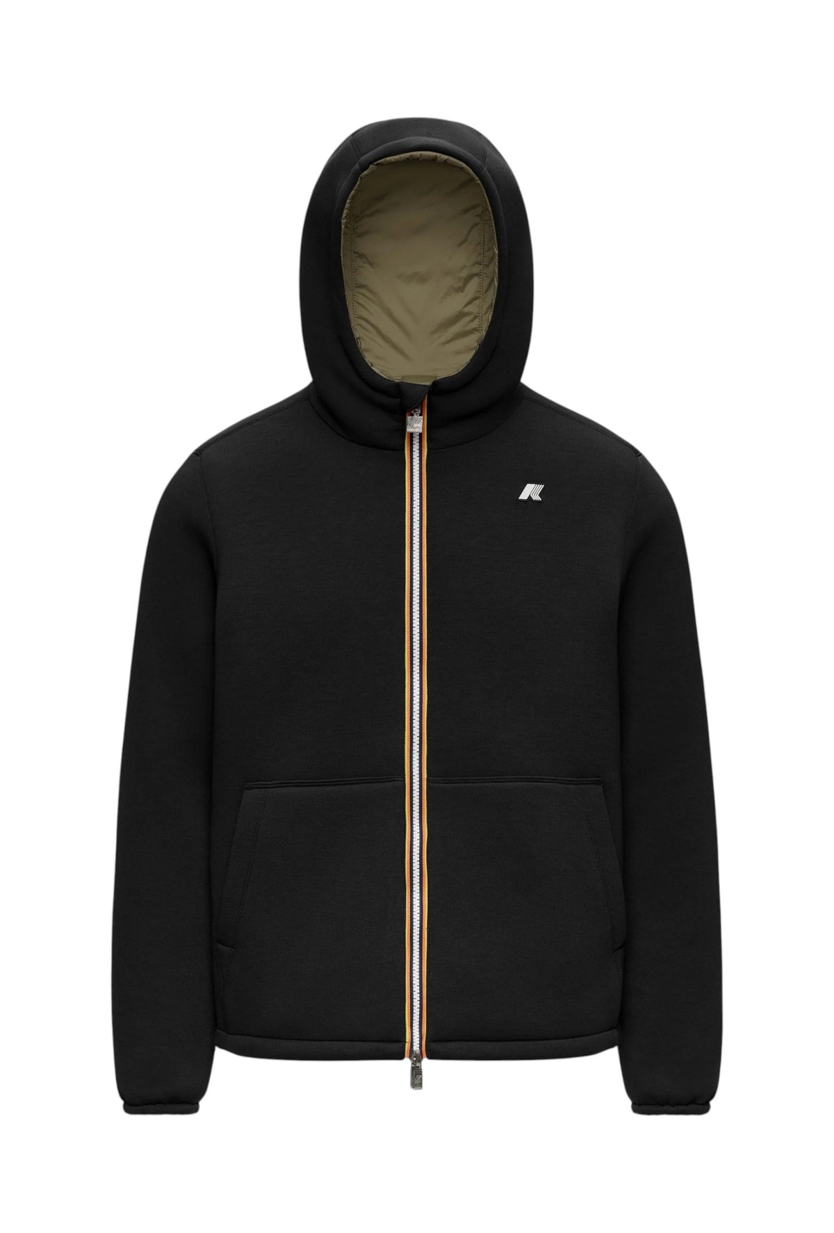 K-WAY Giubbino K-Way uomo K8142YW DBZ Jack Spacer Nylon Double Nero Verde K8142YW DBZ