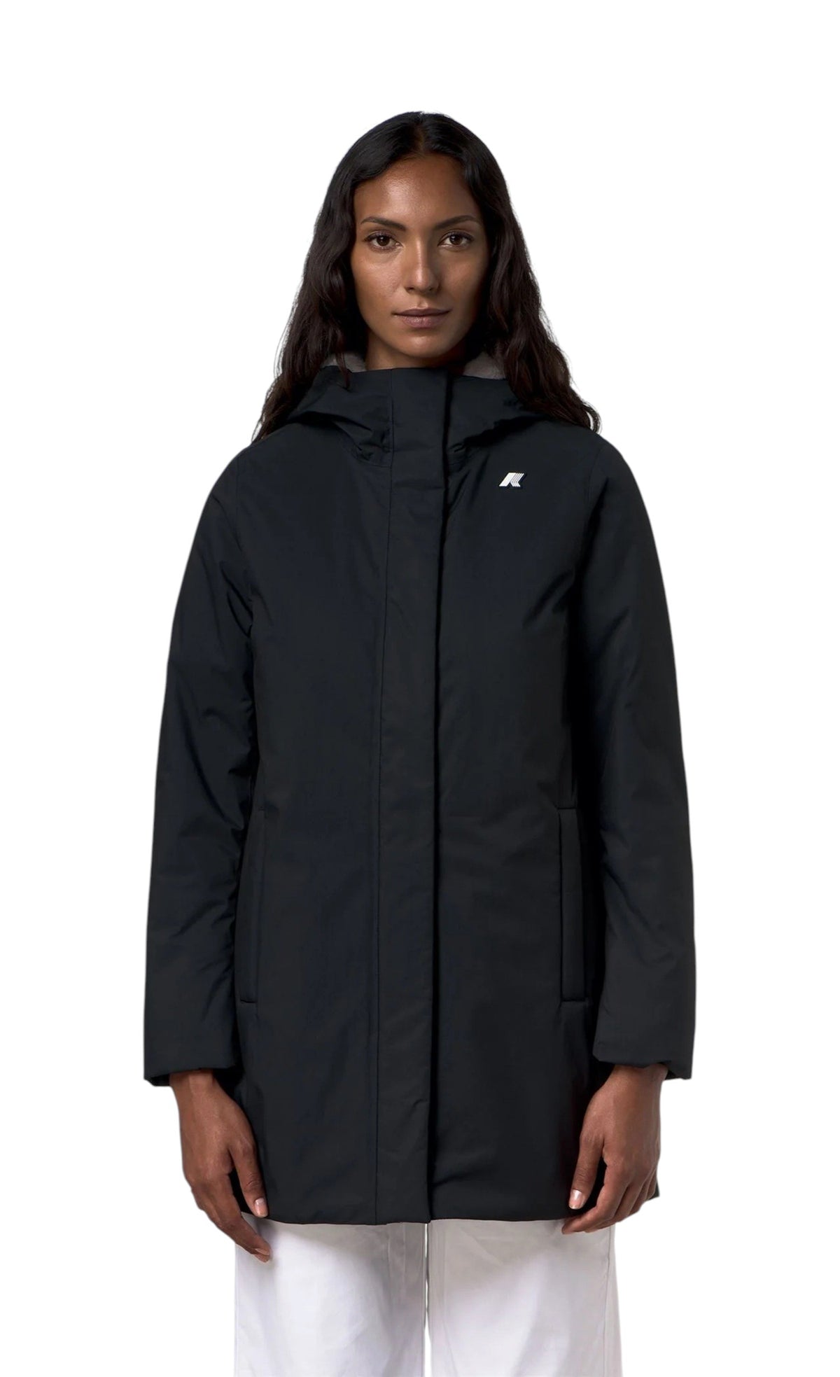 K-WAY Giubbino K-Way donna K8144CW DCB Sophie Twill Soft Beaver Nero Grigio K8144CW DCB