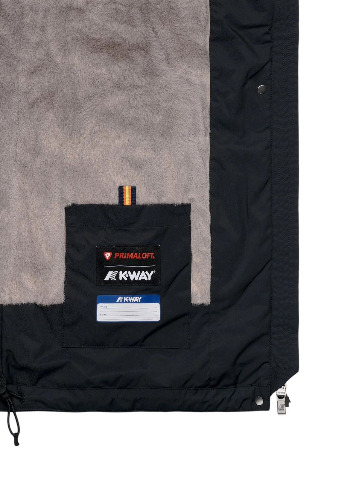 K-WAY Giubbino K-Way donna K8144CW DCB Sophie Twill Soft Beaver Nero Grigio K8144CW DCB