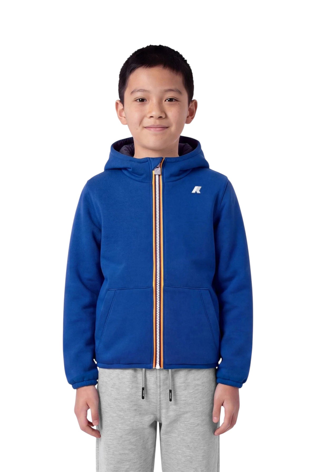 K-WAY Giubbino K-Way bambino K8161BW DAD Jack Spacer Nylon Double Royal Blu K8161BW DAD