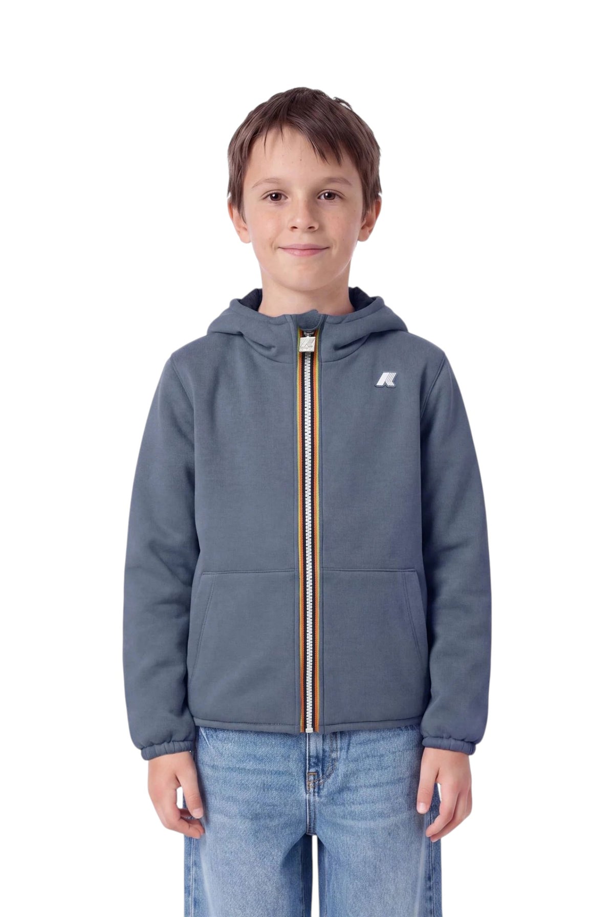 K-WAY Giubbino K-Way bambino K8161BW DCI Jack Spacer Nylon Double Avion Nero K8161BW DCI