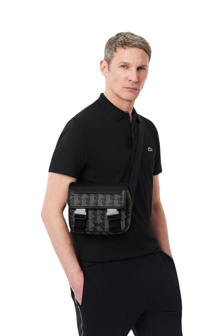 LACOSTE Borsa a tracolla LACOSTE uomo NH3787H45 The Blend Monogram Nero NH3787 H45