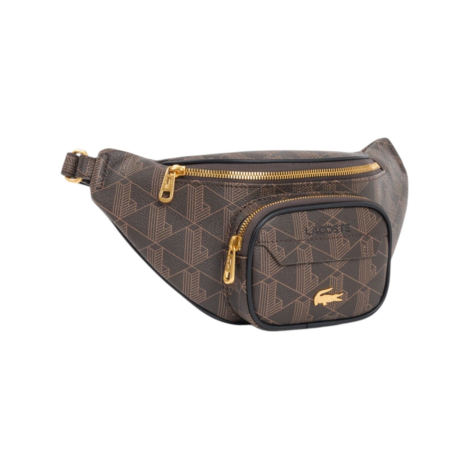 LACOSTE Marsupio LACOSTE uomo NU5420BGT93 The Blend Monogram Slate Marrone NU5420BG T93