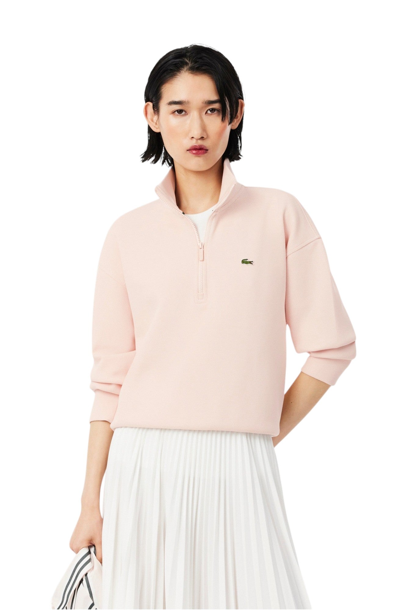 LACOSTE Felpa LACOSTE donna SF5271 3KE Rosa chiaro Oxalis SF5271003KE 3KE