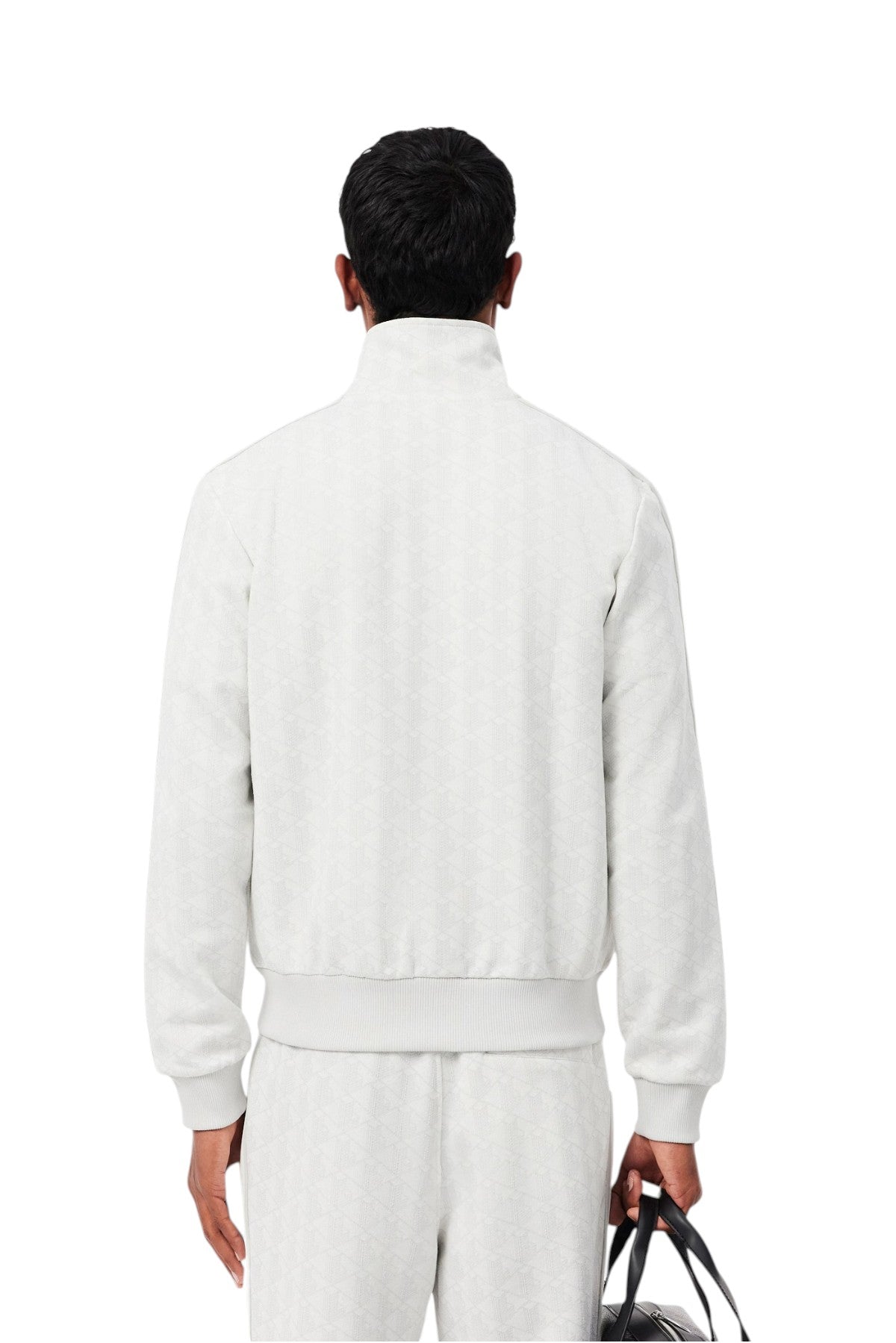 LACOSTE Felpa LACOSTE uomo Paris Monogram SH13684IW Bianco Grigio SH1368 4IW