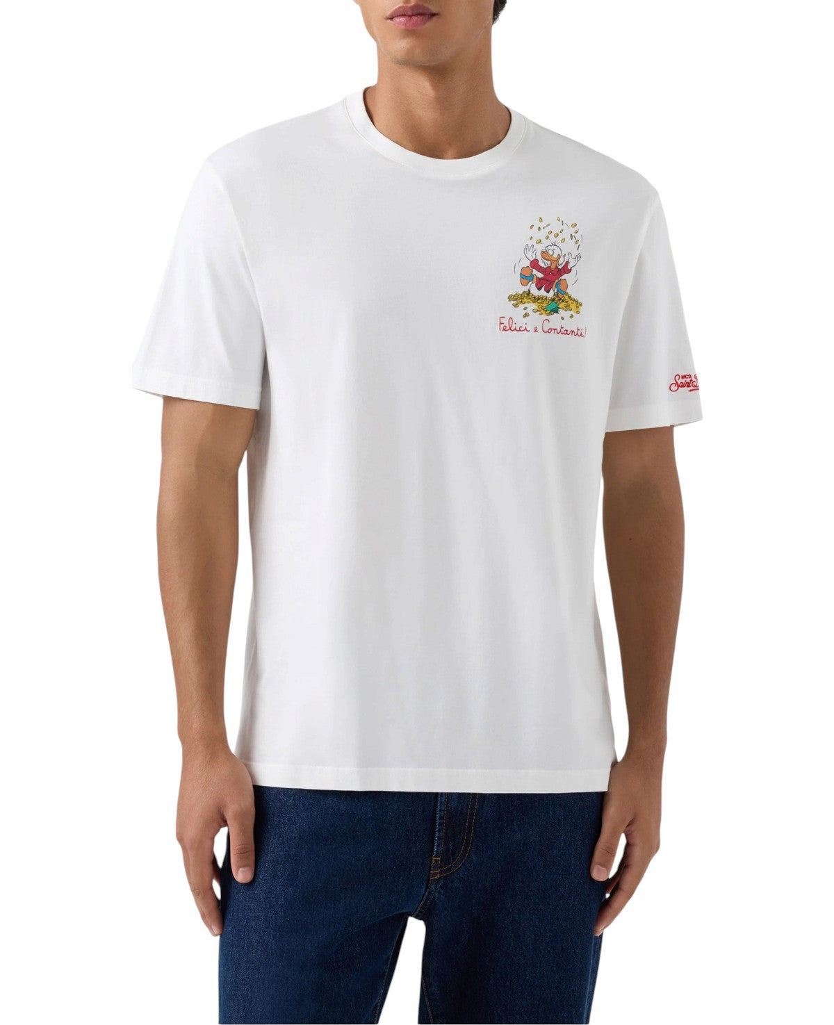 MC2 SAINT BARTH T-shirt MC2 Saint Barth uomo ARN0001 00394M 10 Arnott Scrooge Felici e Contanti Bianco ARN000100394M 10