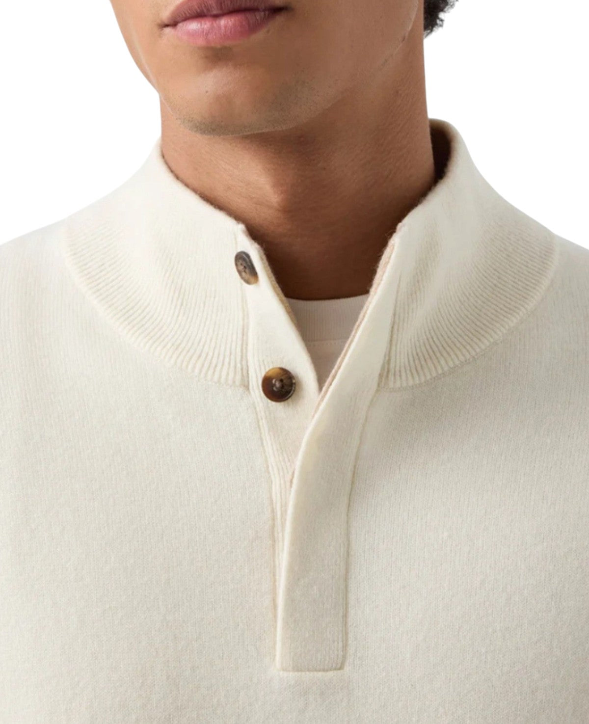 MC2 SAINT BARTH Maglia MC2 Saint Barth uomo MRLW001 00023M 10 Marlow Contrast Merino Cash Panna Beige MRLW00100023M 10