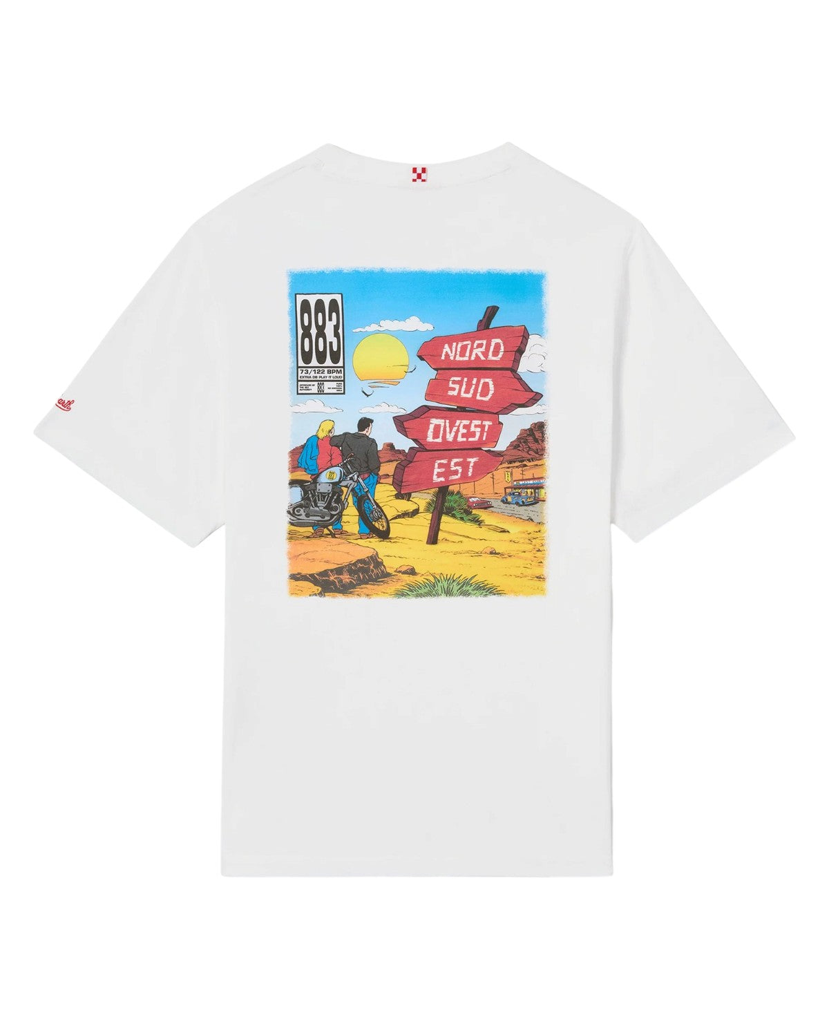 MC2 SAINT BARTH T-shirt MC2 Saint Barth uomo PRL0002 10014L 01 Portland Nord Sud Ovest Est Bianco Panna PRL000210014L 01