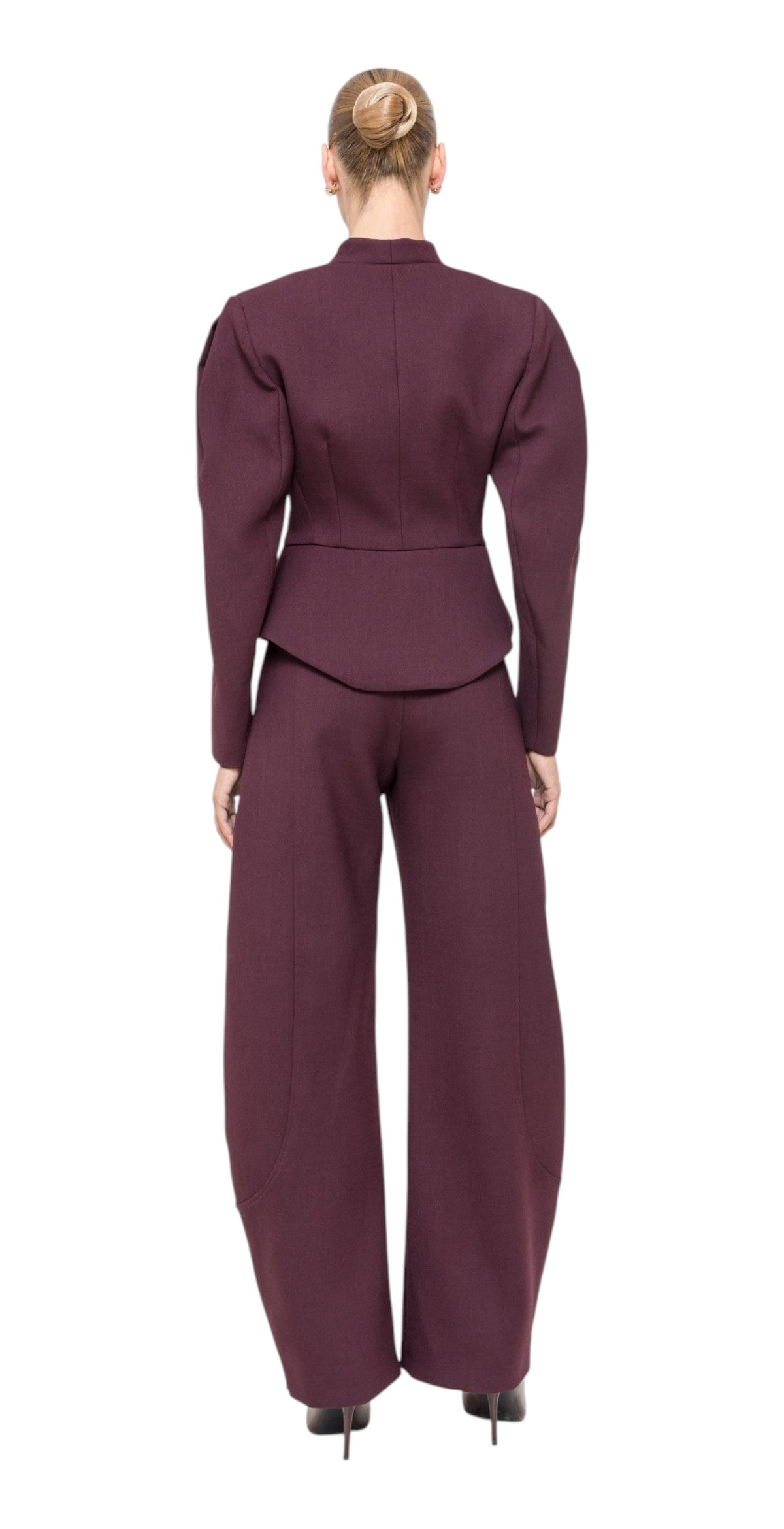 NISSA Giacca Nissa donna J16772 5 sartoriale in misto lana Bordeaux J16772 5