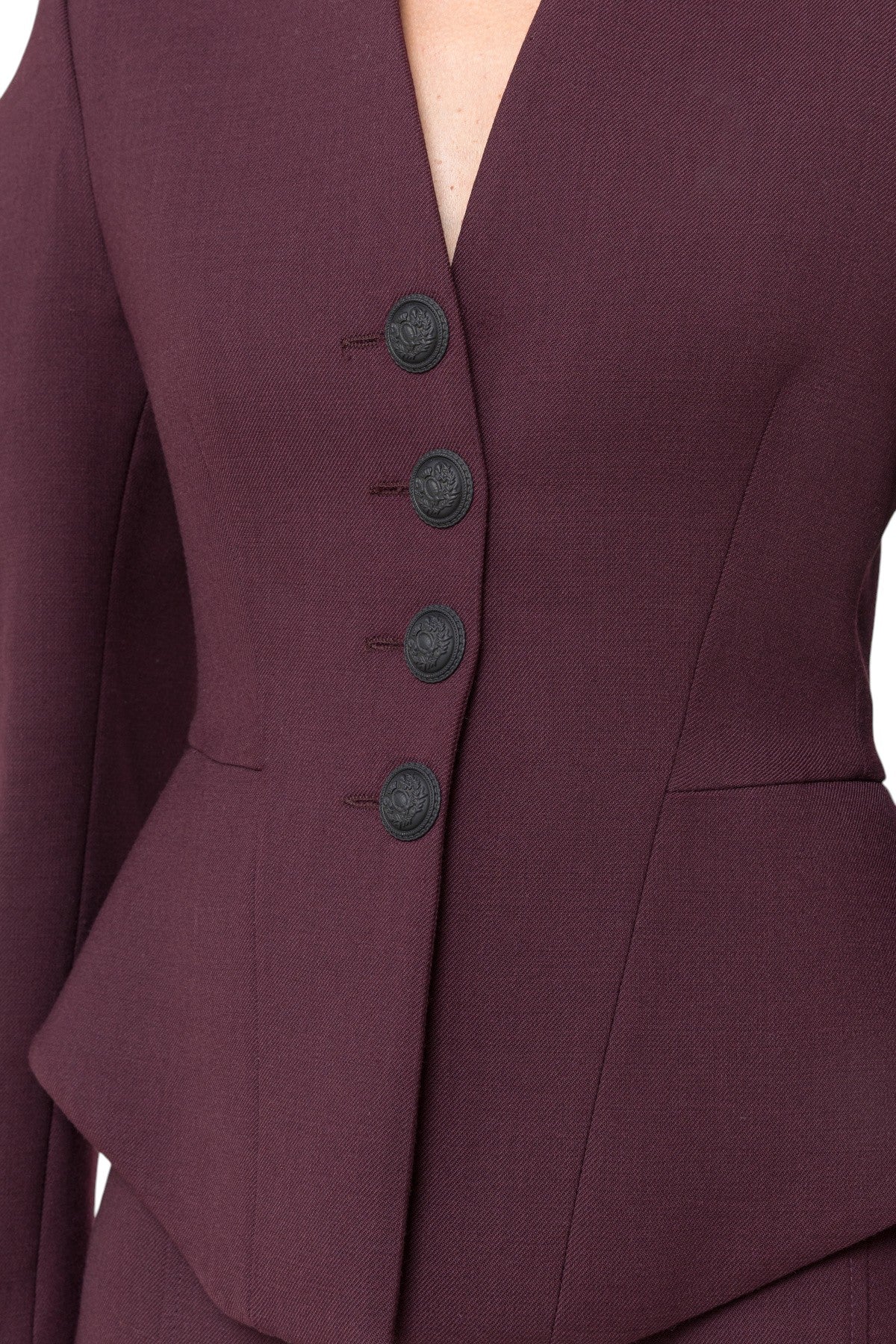 NISSA Giacca Nissa donna J16772 5 sartoriale in misto lana Bordeaux J16772 5