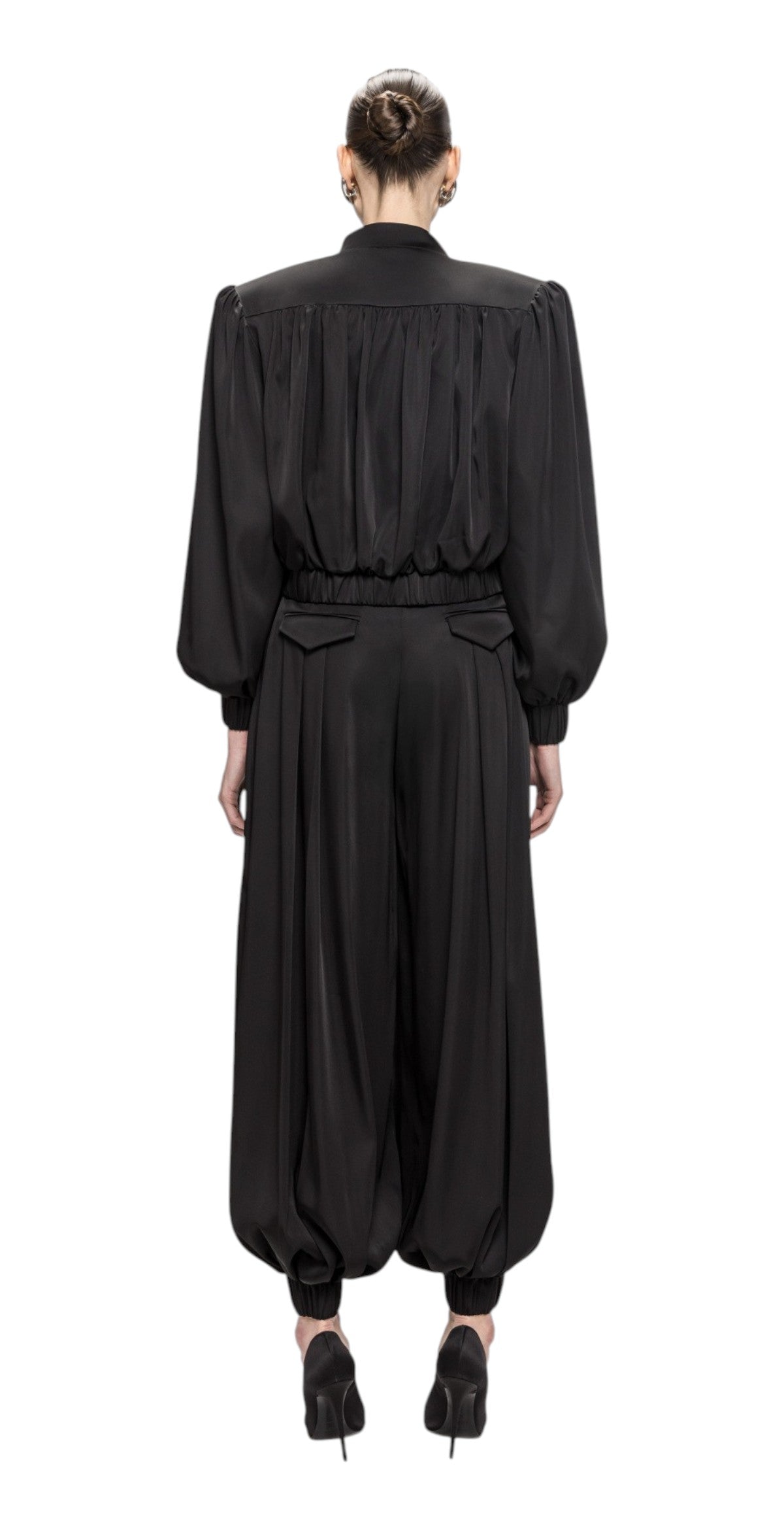 NISSA Giacca Nissa donna J16774 99 corta oversize in viscosa Nero J16774 99