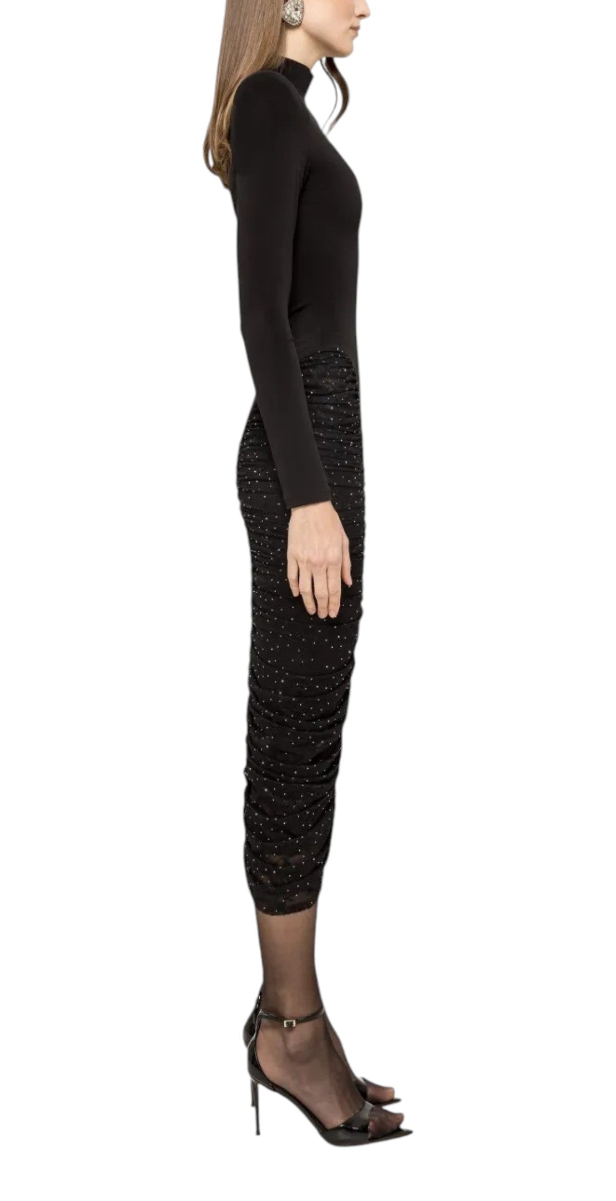 NIssa Abito Nissa donna RS16715 1 con pizzo e strass Nero RS16715 1