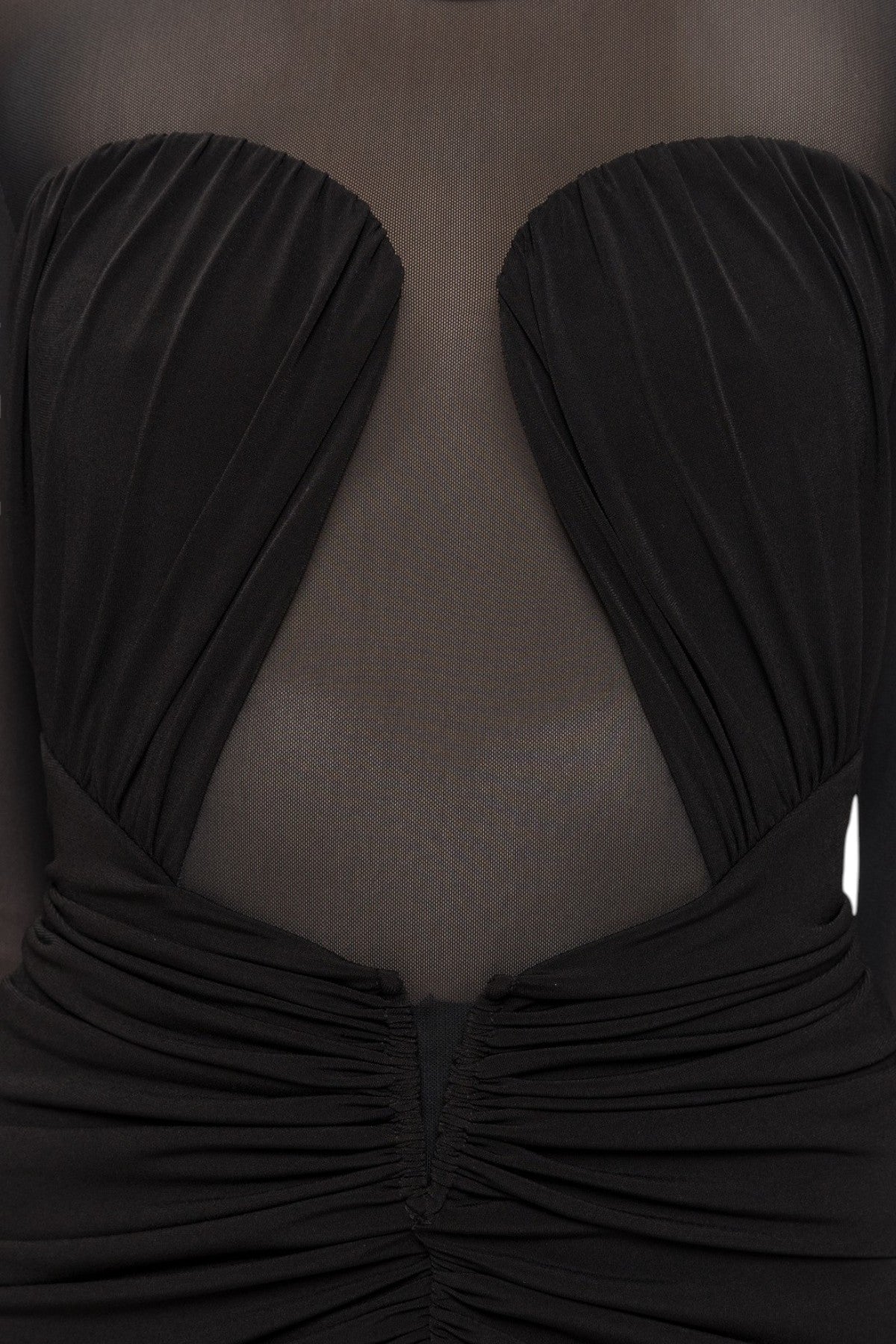 NIssa Abito Nissa donna RS16722 99 in tulle drappeggiato Nero RS16722 99