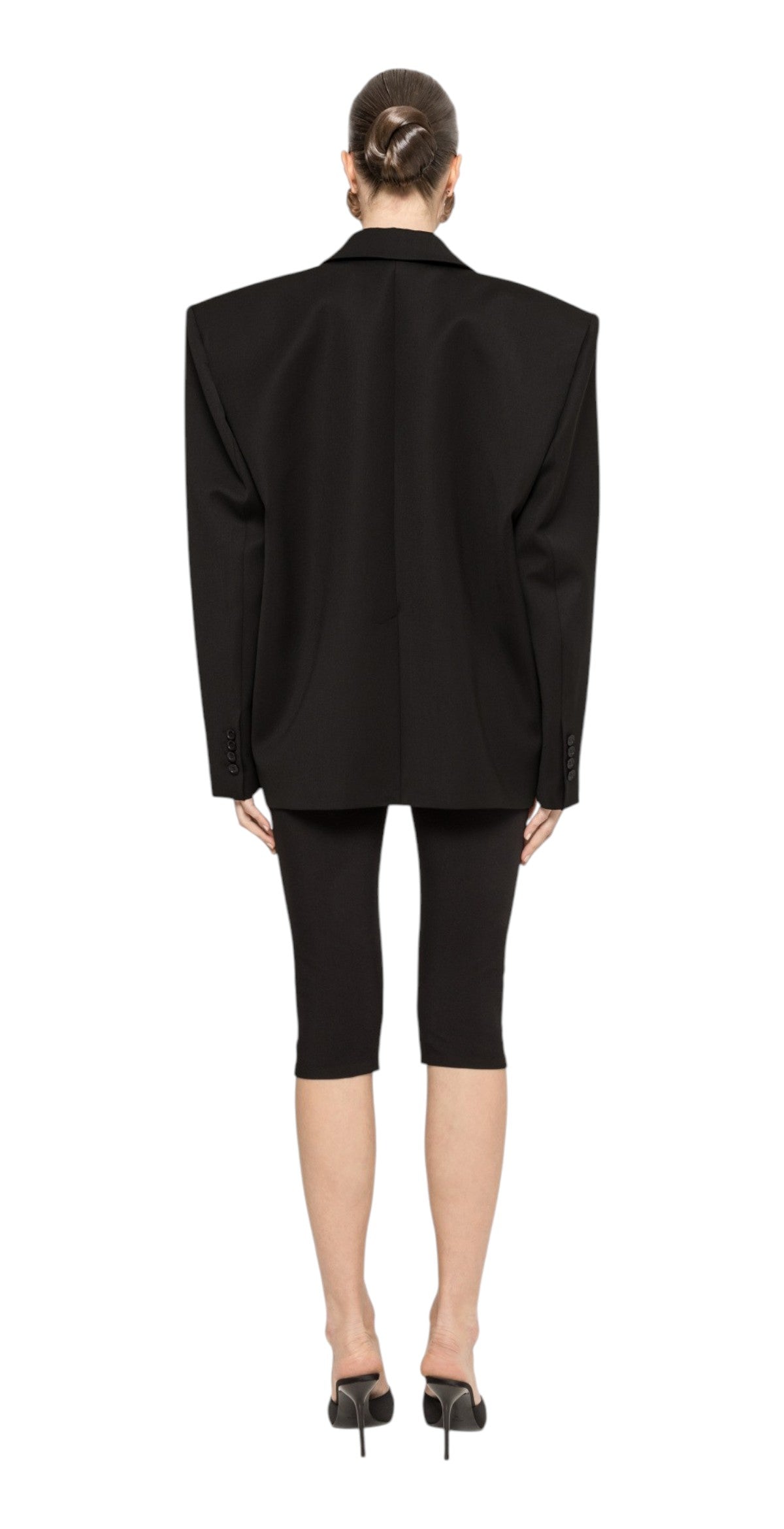 NISSA Giacca Nissa donna RSS16010 01 oversize con spalline Nero RSS16010 1