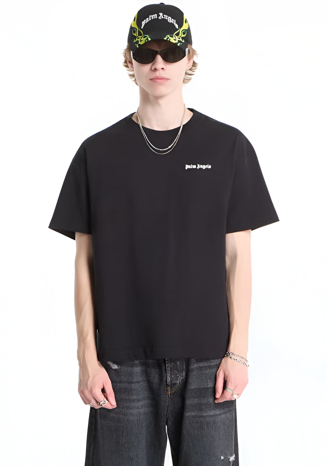 PALM ANGELS T-shirt PALM ANGELS uomo Classic Logo 3-Pack PAM2B001JR001 1003 Nero PAM2B001JR001 1003