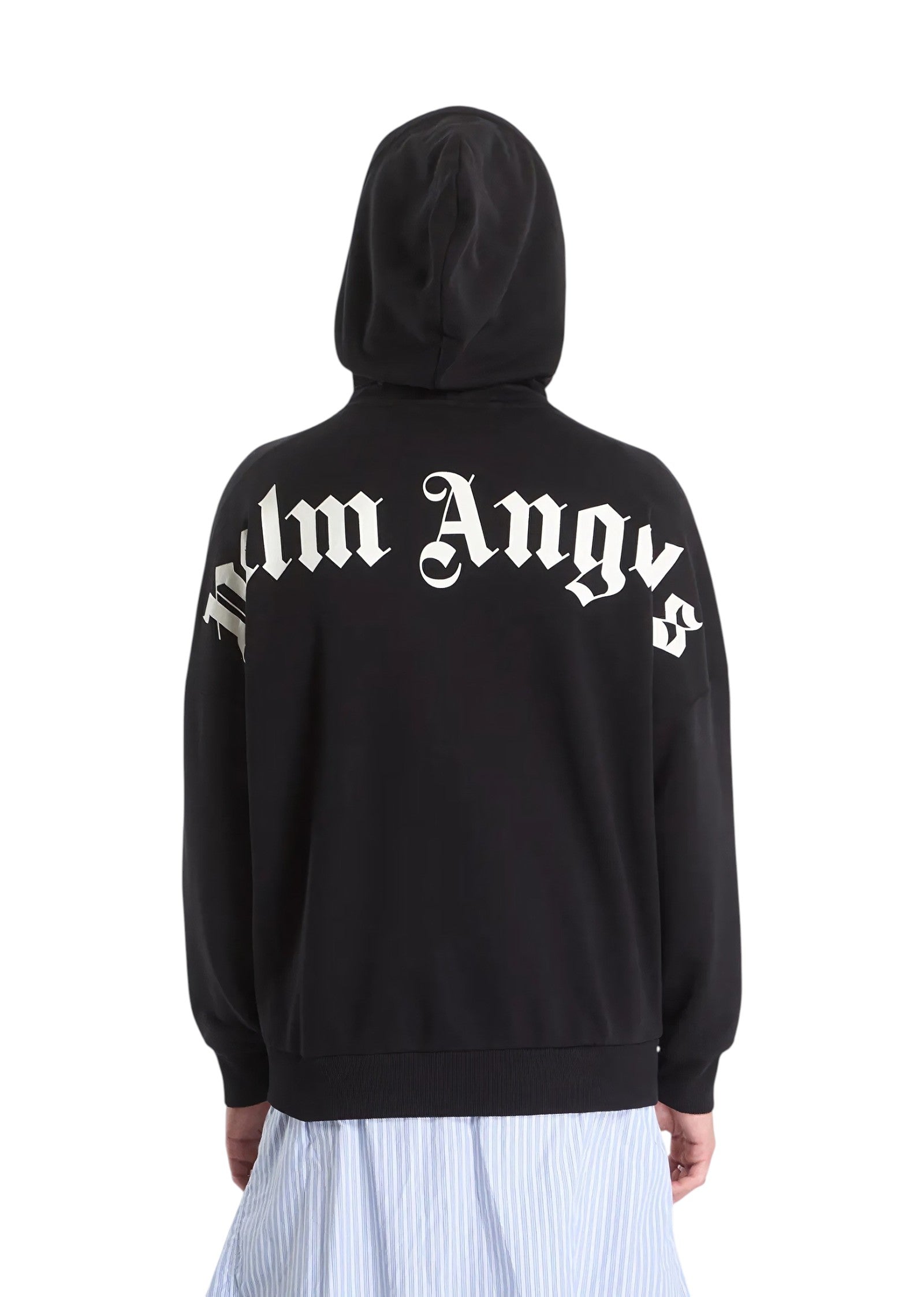 PALM ANGELS Felpa PALM ANGELS uomo Classic Logo Over Hoodie PAMBB002FL001 1003 Nero PAMBB002FL001 1003