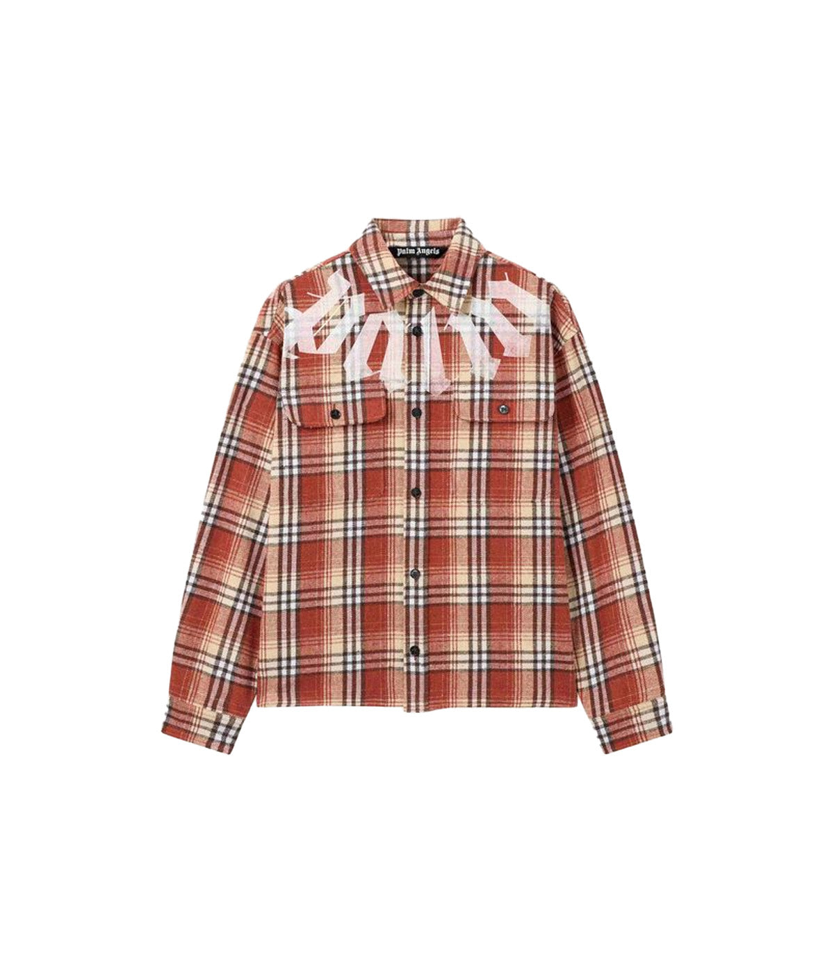 PALM ANGELS Camicia PALM ANGELS uomo Big Neck Logo Loose PAMES002FB001 Arancio PAMES002FB001 2003