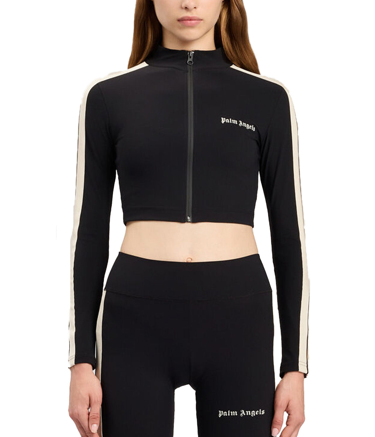 PALM ANGELS Felpa PALM ANGELS donna Classic Logo Training Jacket PAWVO04FB01 Nera<BR/> PAWVO04FB01 1010